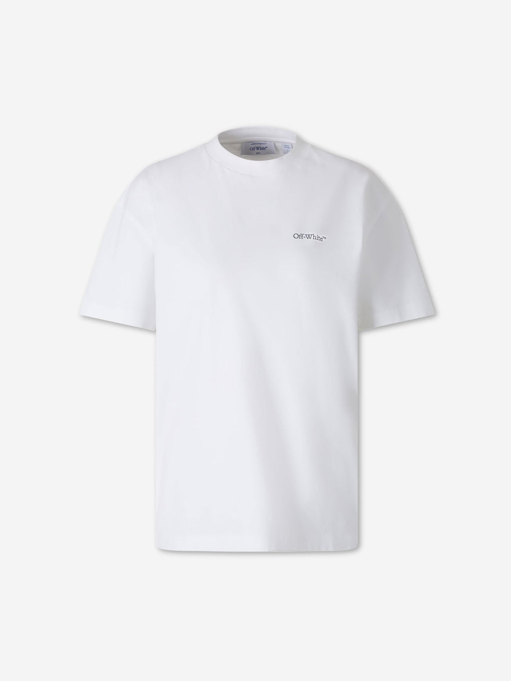 Round Neck T-Shirt Off-white – Гарантія оригінальності – боковий вид