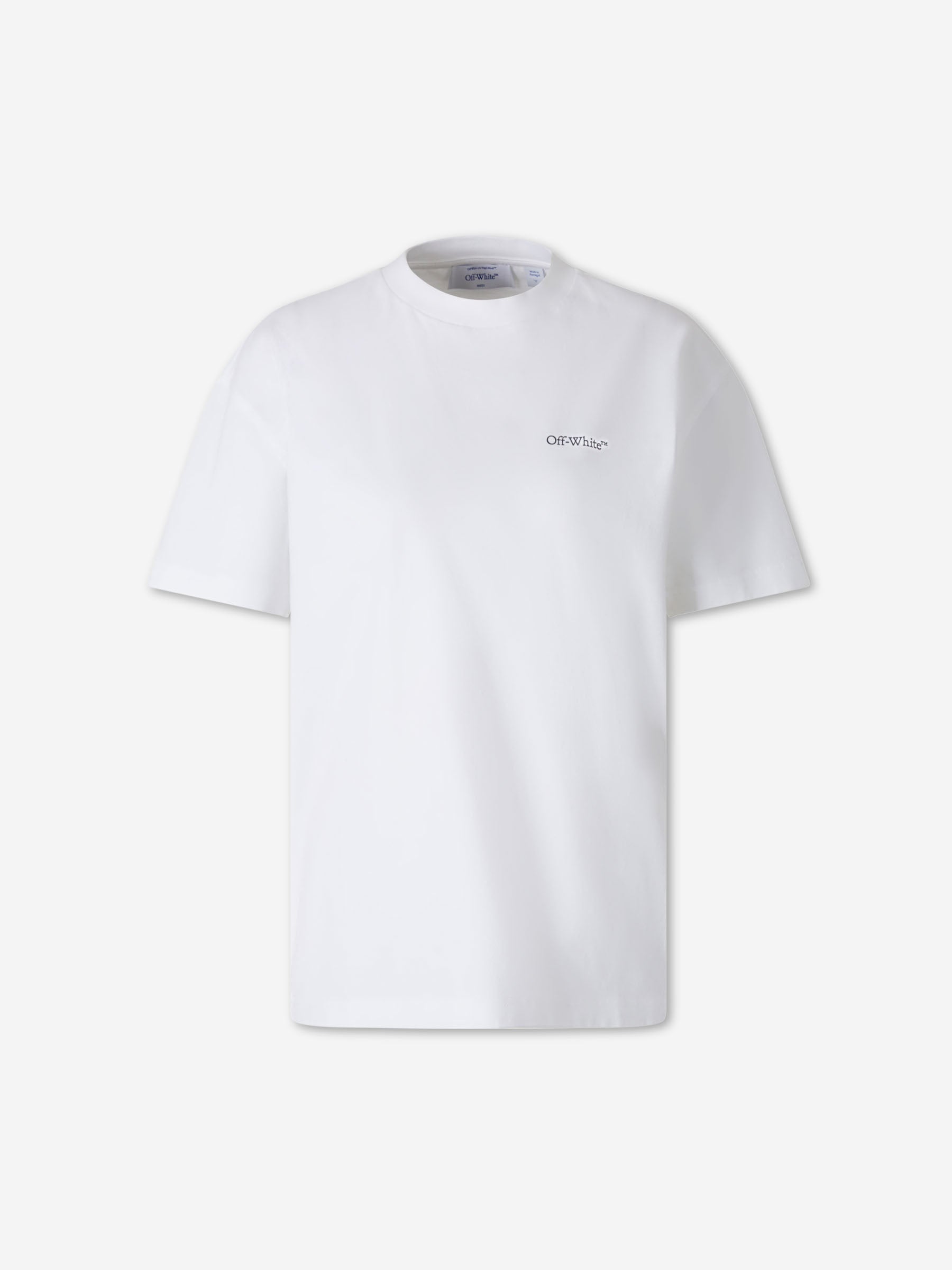 Round Neck T-Shirt Off-white – Гарантія оригінальності – боковий вид