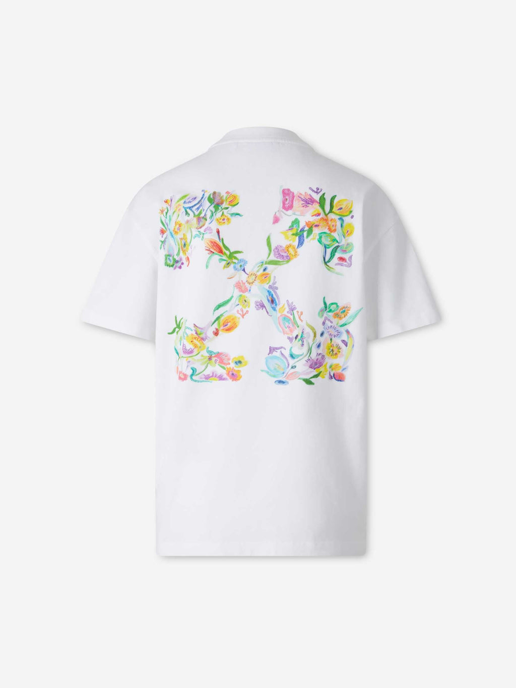 Round Neck T-Shirt Off-white – Гарантія оригінальності – вид ззаду