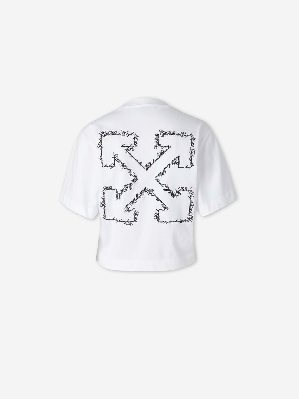 Cropped Crew Neck T-Shirt Off-white оригінал – Купити в Україні – вид ззаду