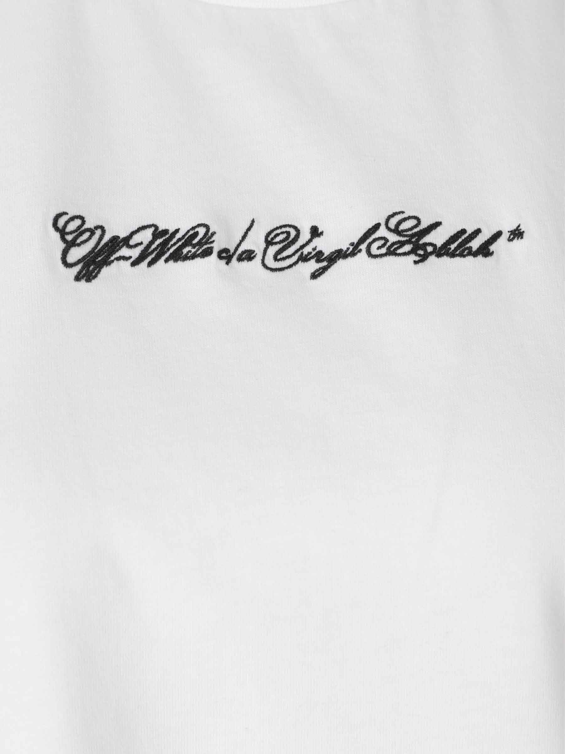 Cropped Crew Neck T-Shirt Off-white оригінал – Купити в Україні – збільшений вид