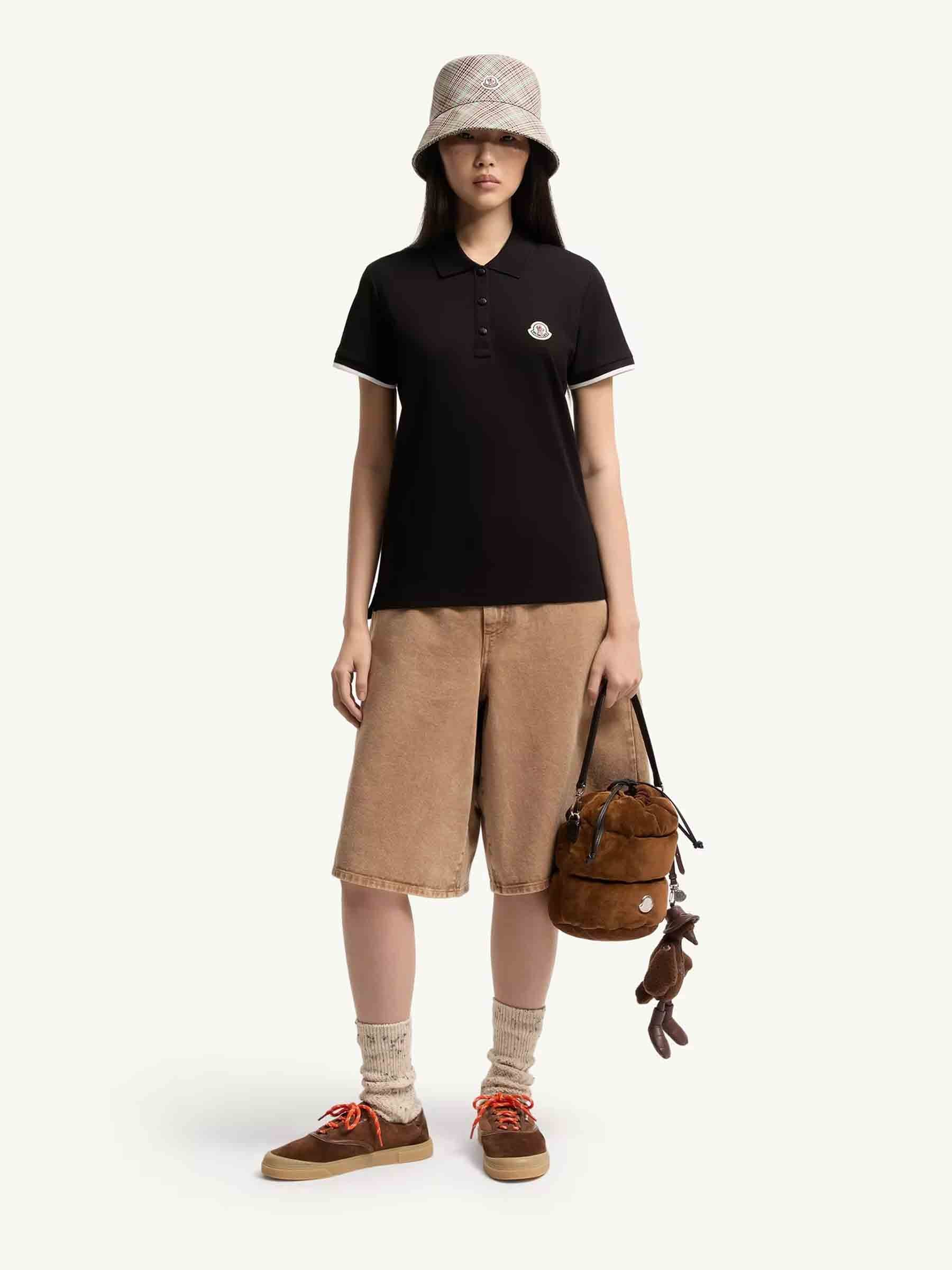 Short-Sleeve Polo Shirt Moncler – Гарантія оригінальності – вид ззаду