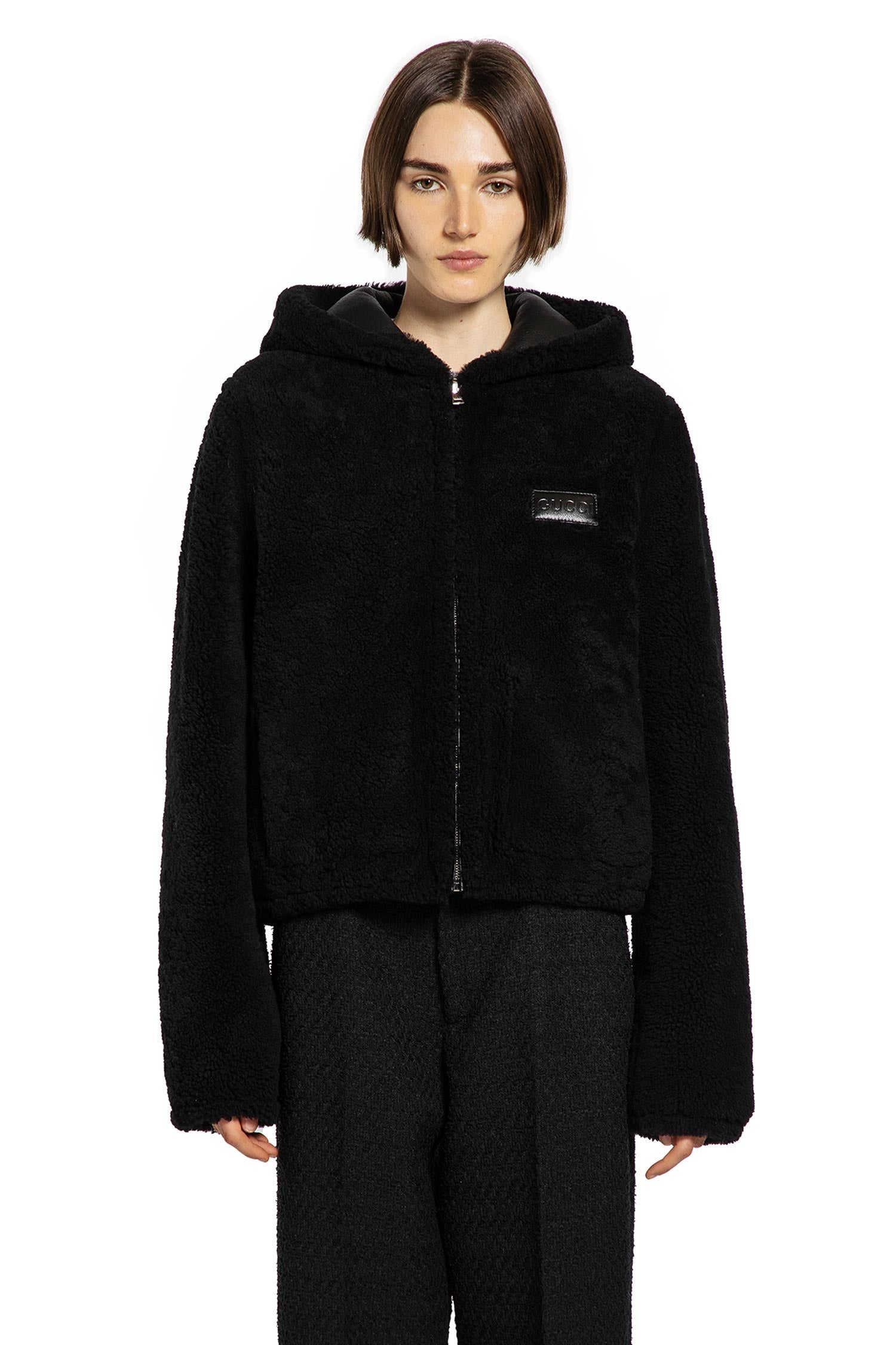 Оригінальна Reversible Shearling Bomber Jacket Gucci – вид ззаду