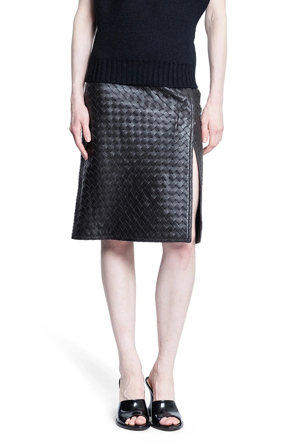 Intrecciato MIDI Skirt Bottega veneta оригінал – Купити в Україні – боковий вид