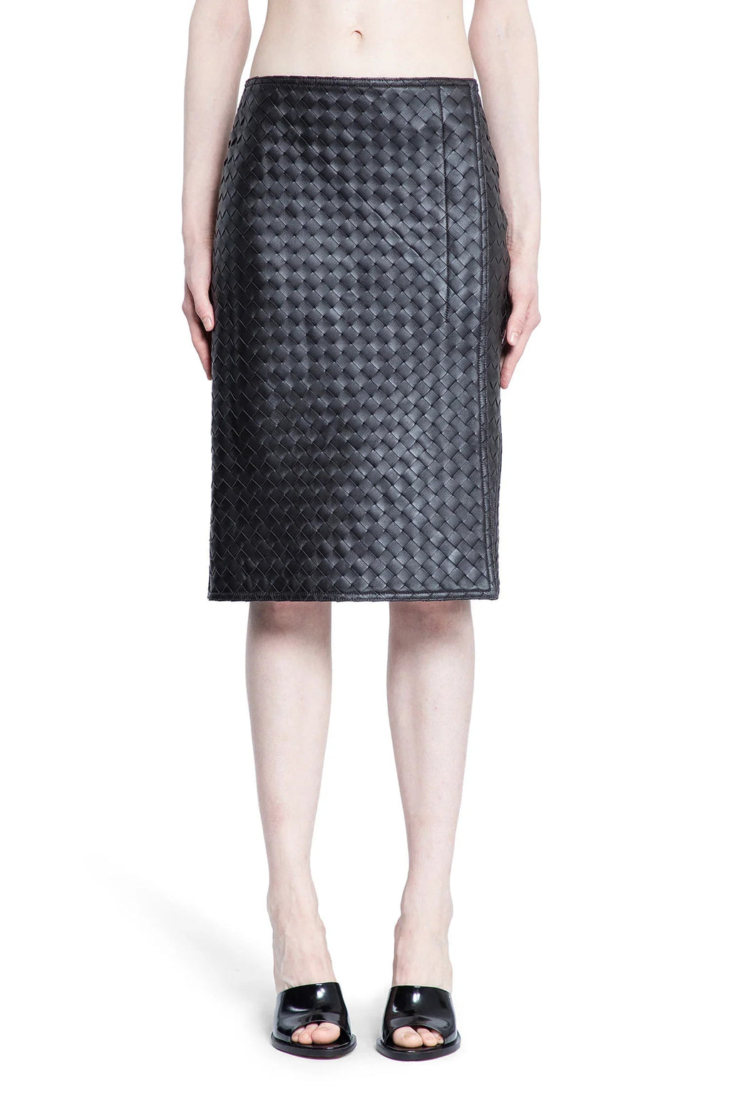 Intrecciato MIDI Skirt Bottega veneta оригінал – Купити в Україні – вид ззаду