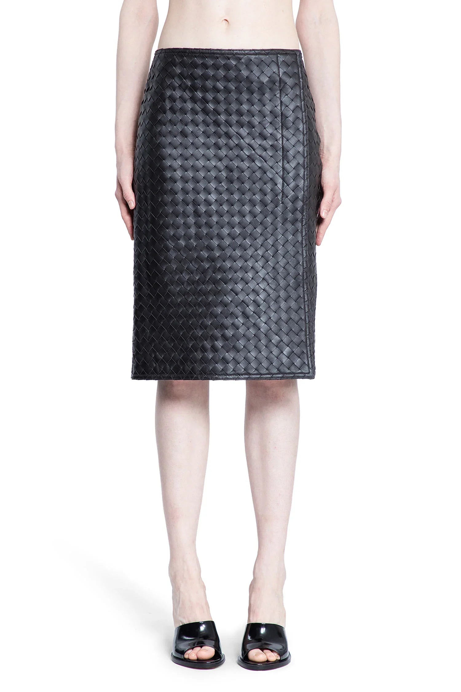 Intrecciato MIDI Skirt Bottega veneta оригінал – Купити в Україні – вид ззаду