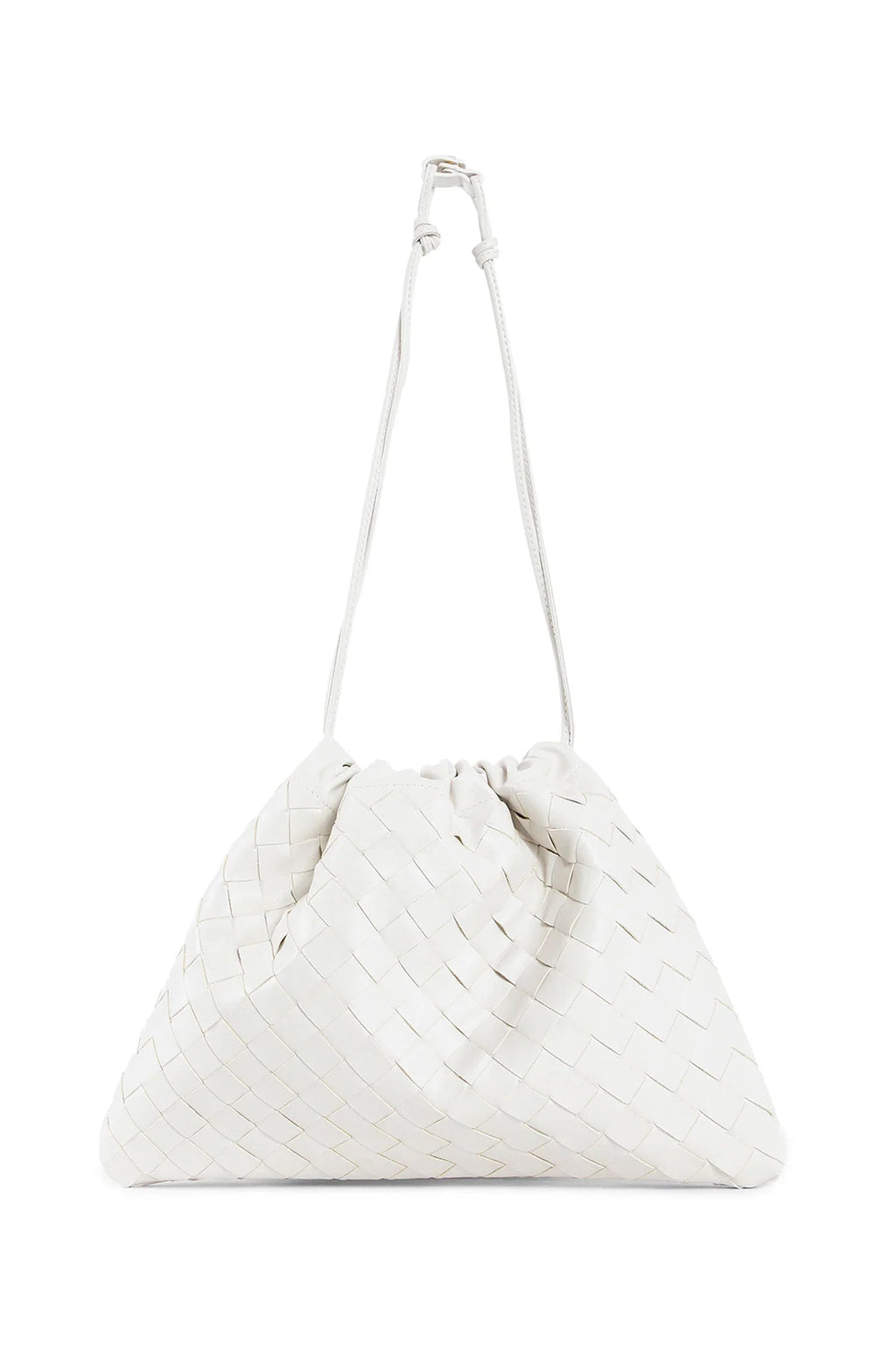Woman White Shoulder Bags Bottega veneta оригінал – Купити в Україні – боковий вид