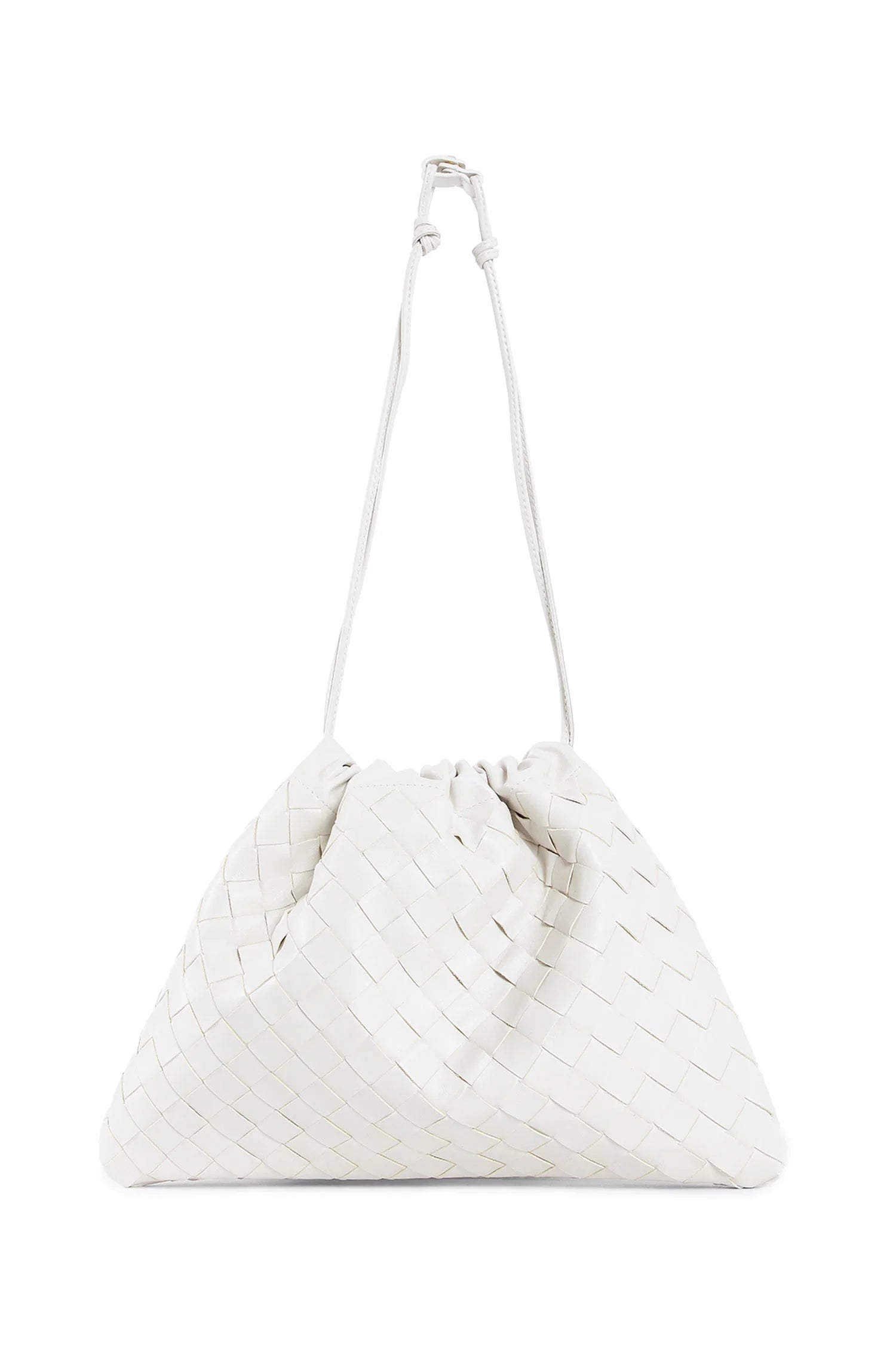 Woman White Shoulder Bags Bottega veneta оригінал – Купити в Україні – боковий вид