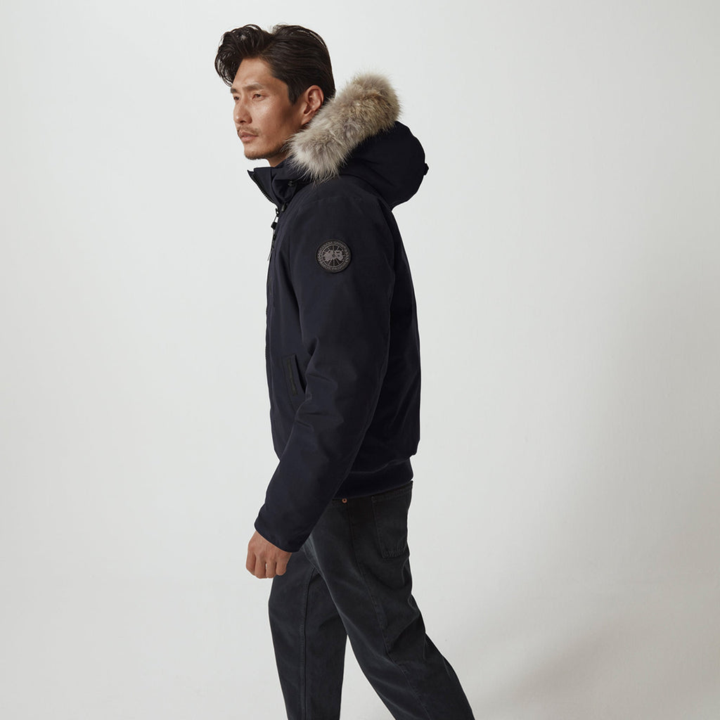Оригінальна Mens Borden Bomber Black Disc Jacket Navy Canada goose – детальний вид
