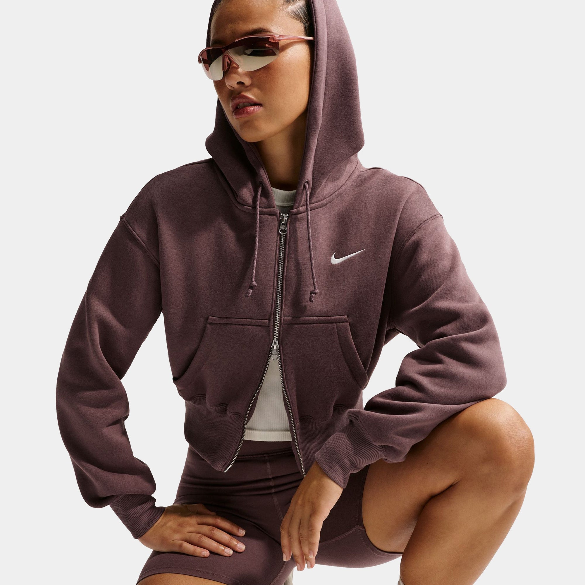 Nsw Phoenix Fleece Loose Full Zip Cropped Womens Hoodie Nike оригінал – Купити в Україні – детальний вид
