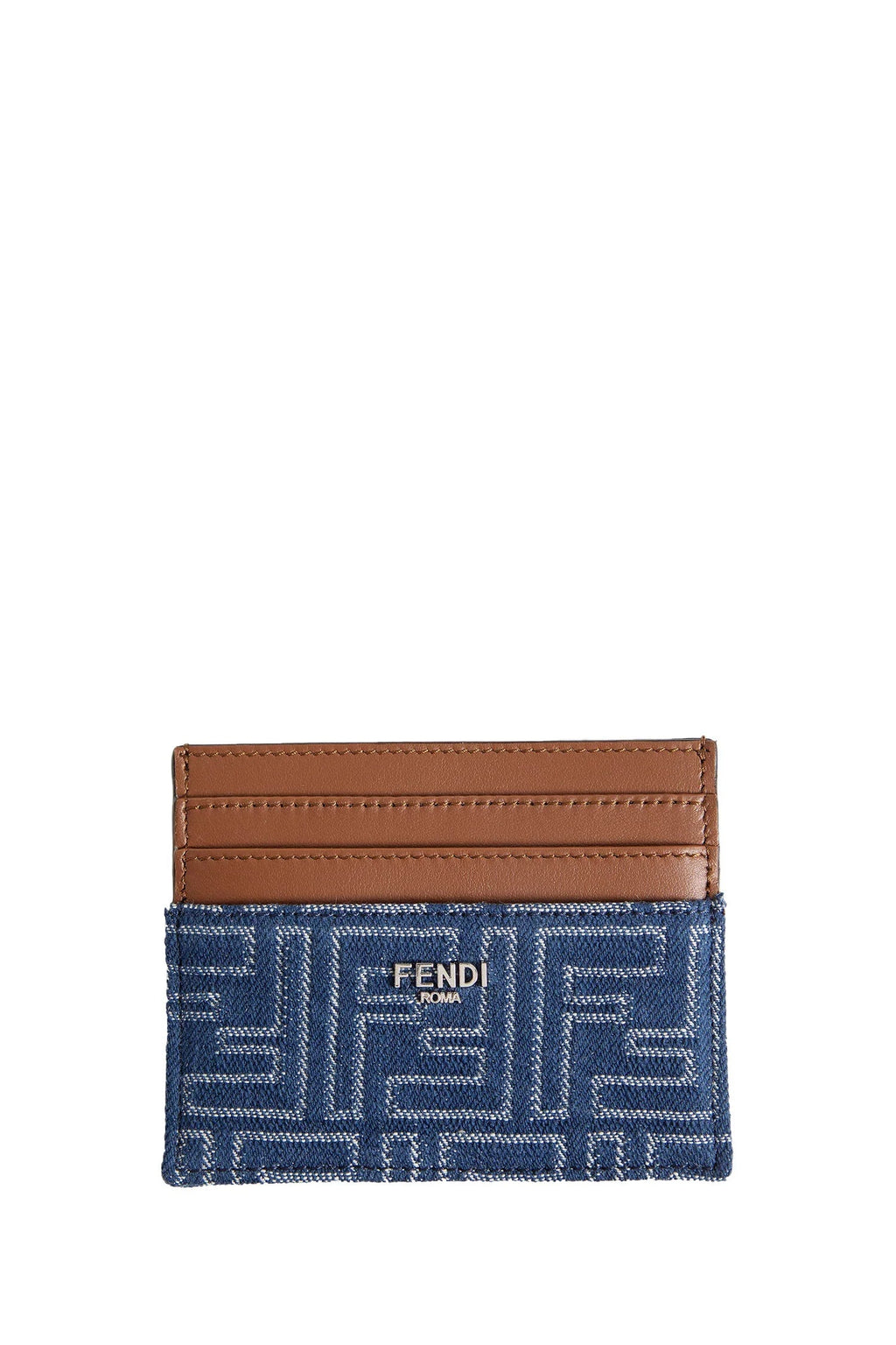 Оригінальна Ff Denim And Leather Cardholder Fendi – боковий вид