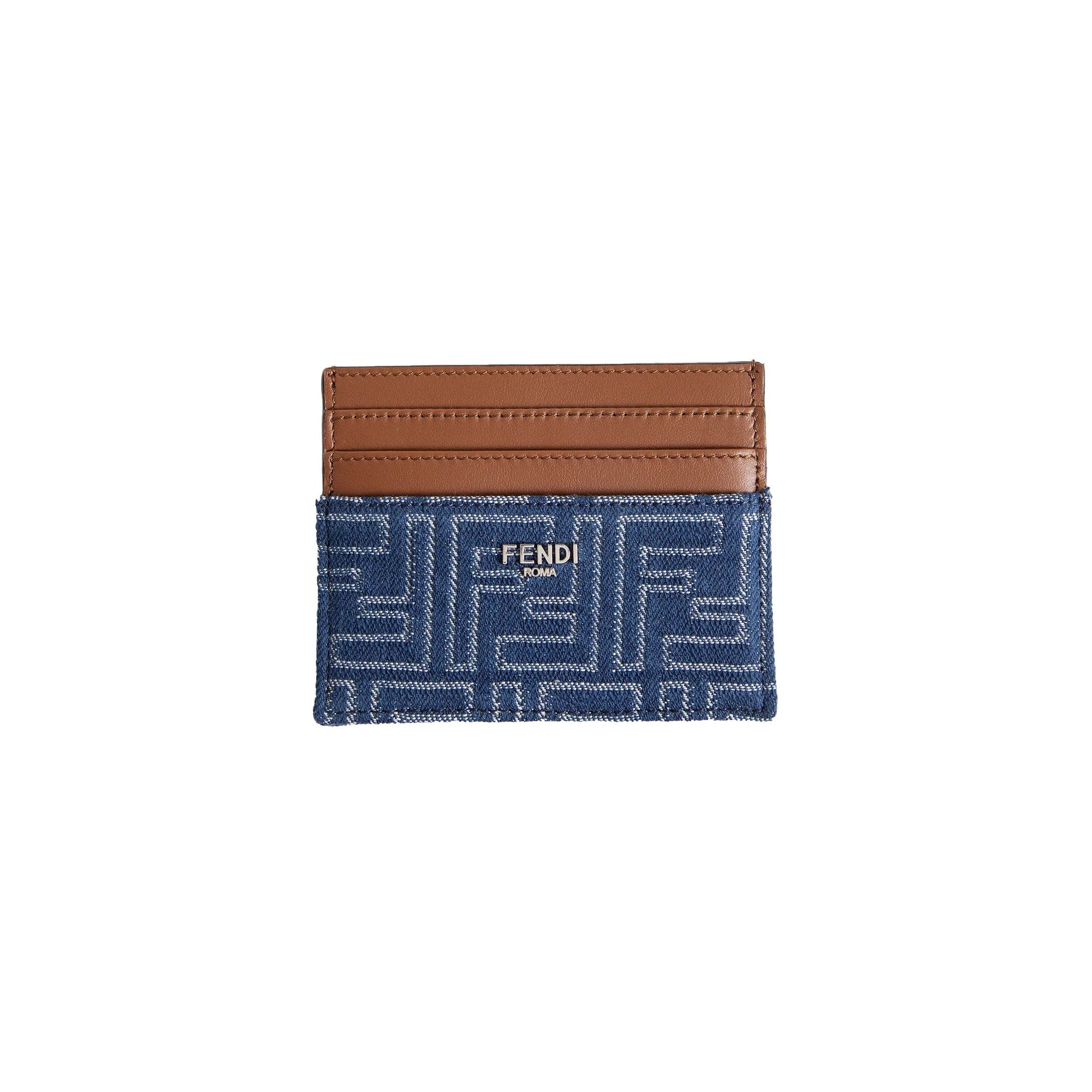 Оригінальна Ff Denim And Leather Cardholder Fendi – збільшений вид