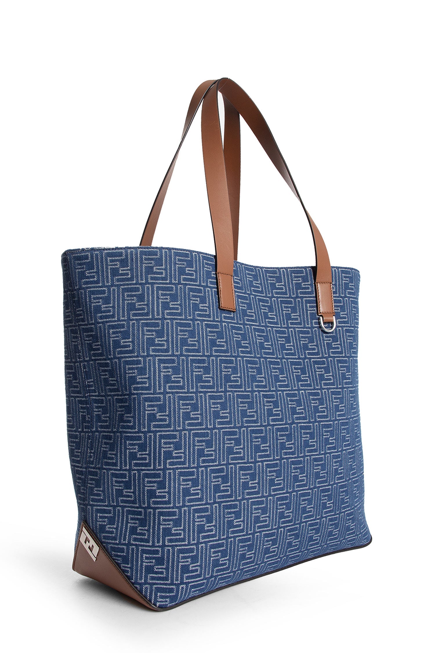Ff Denim-Effect Shopping Bag Medium Fendi – Гарантія оригінальності – вид ззаду
