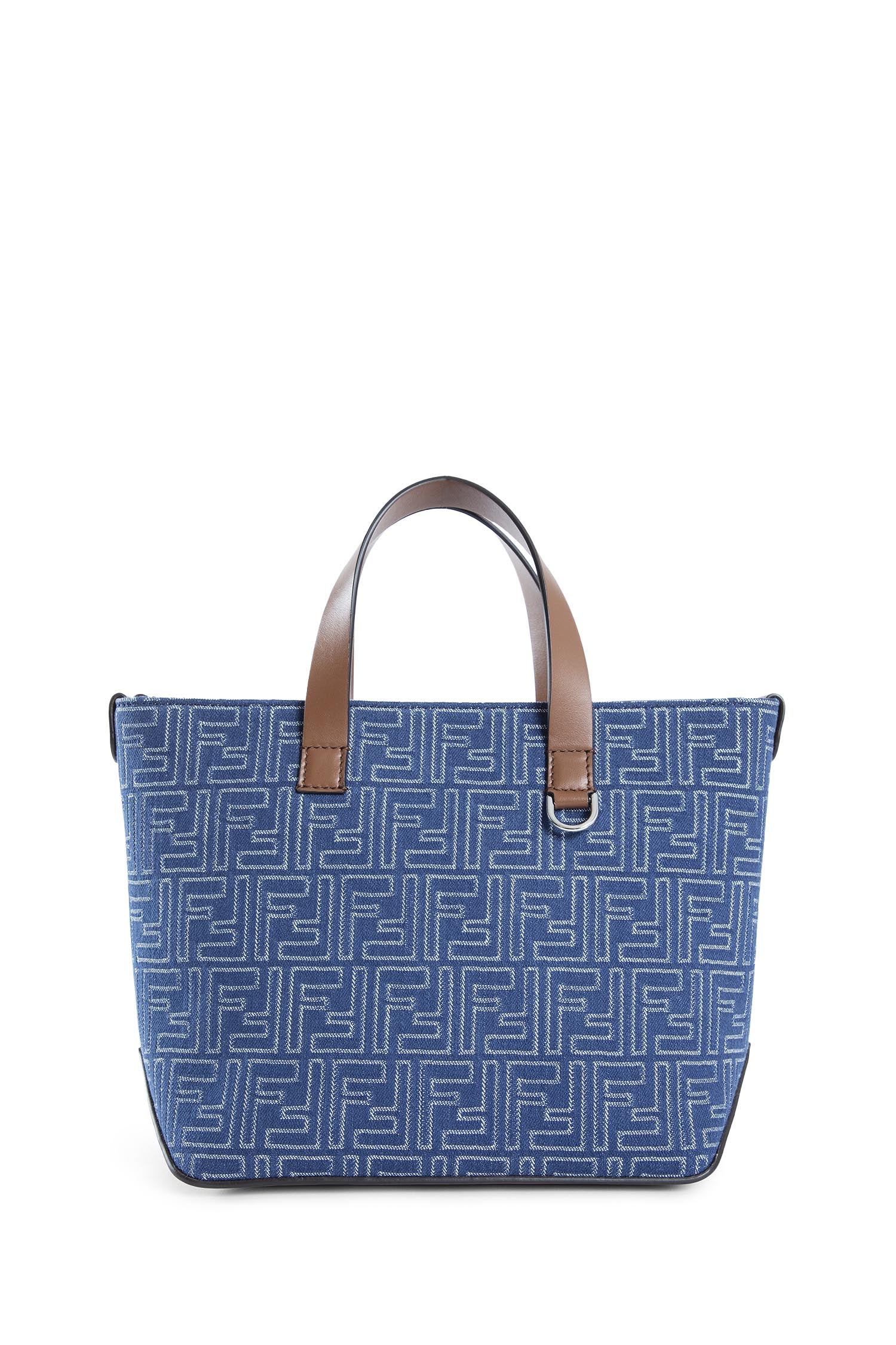 Ff Denim-Effect Shopping Bag Small Fendi оригінал – Купити в Україні – боковий вид