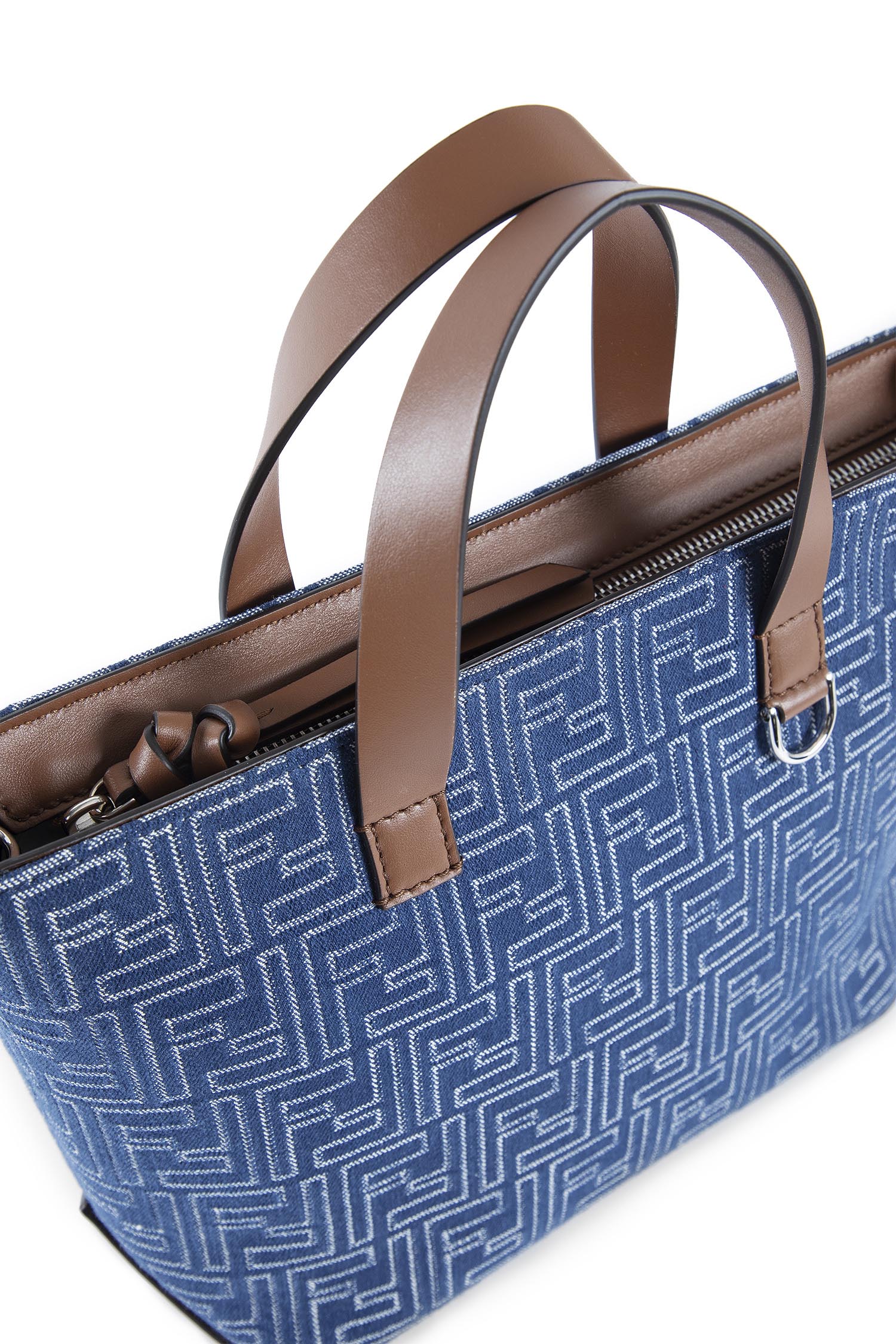 Ff Denim-Effect Shopping Bag Small Fendi оригінал – Купити в Україні – збільшений вид