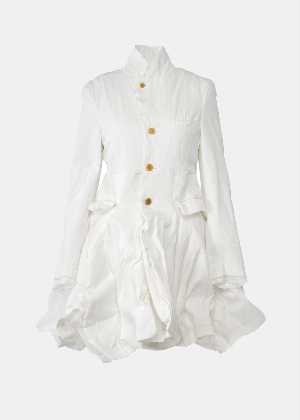 White Long Sleeve Jacket Comme des garcons – Гарантія оригінальності – боковий вид