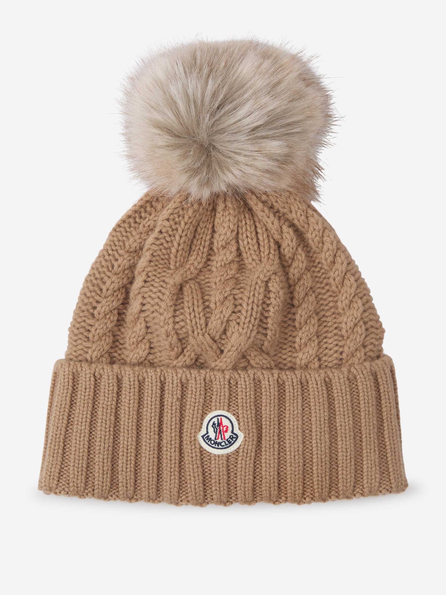 Wool Logo Beanie Moncler – Гарантія оригінальності – боковий вид - MONCLER