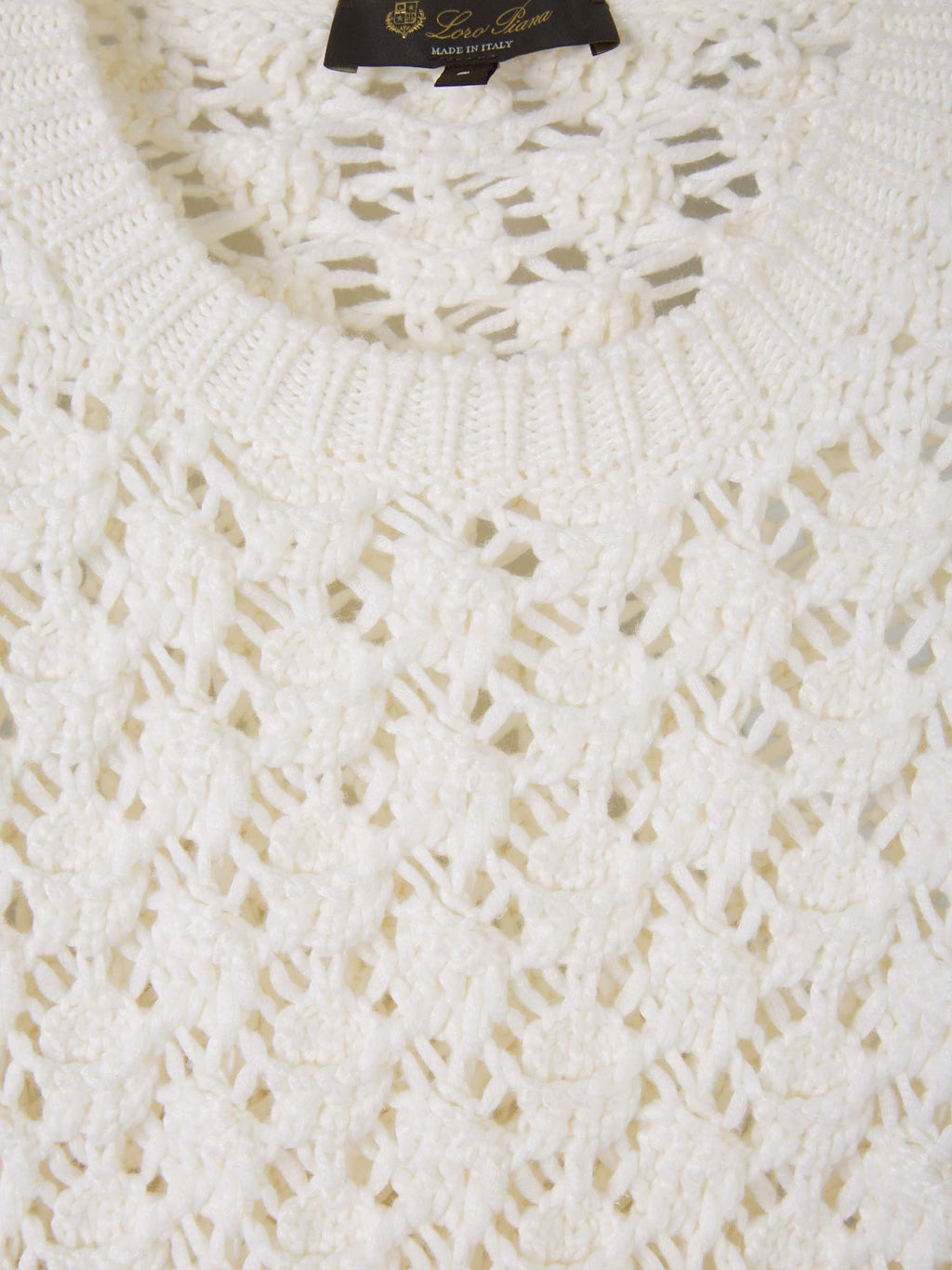 Cotton Crochet Sweater Loro piana – Гарантія оригінальності – детальний вид