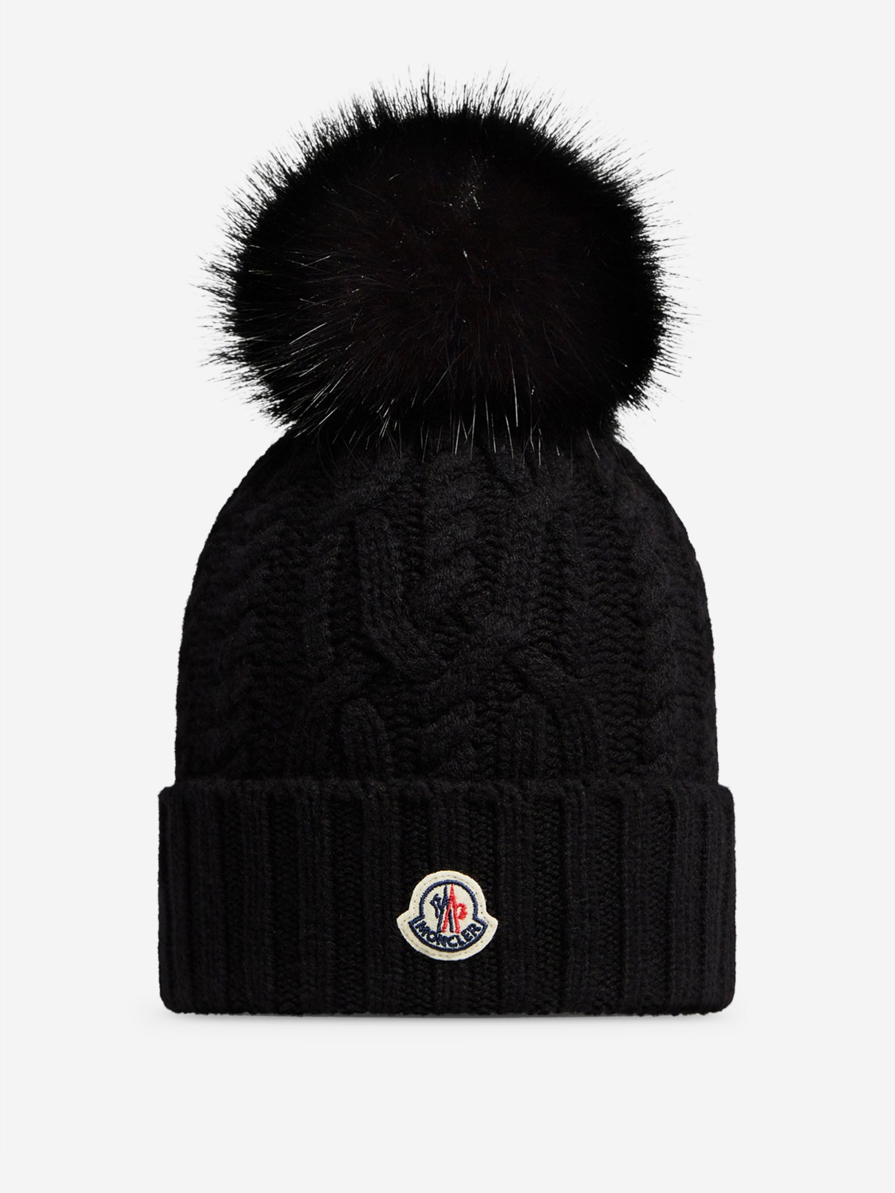 Wool Logo Beanie Moncler – Гарантія оригінальності – боковий вид - MONCLER