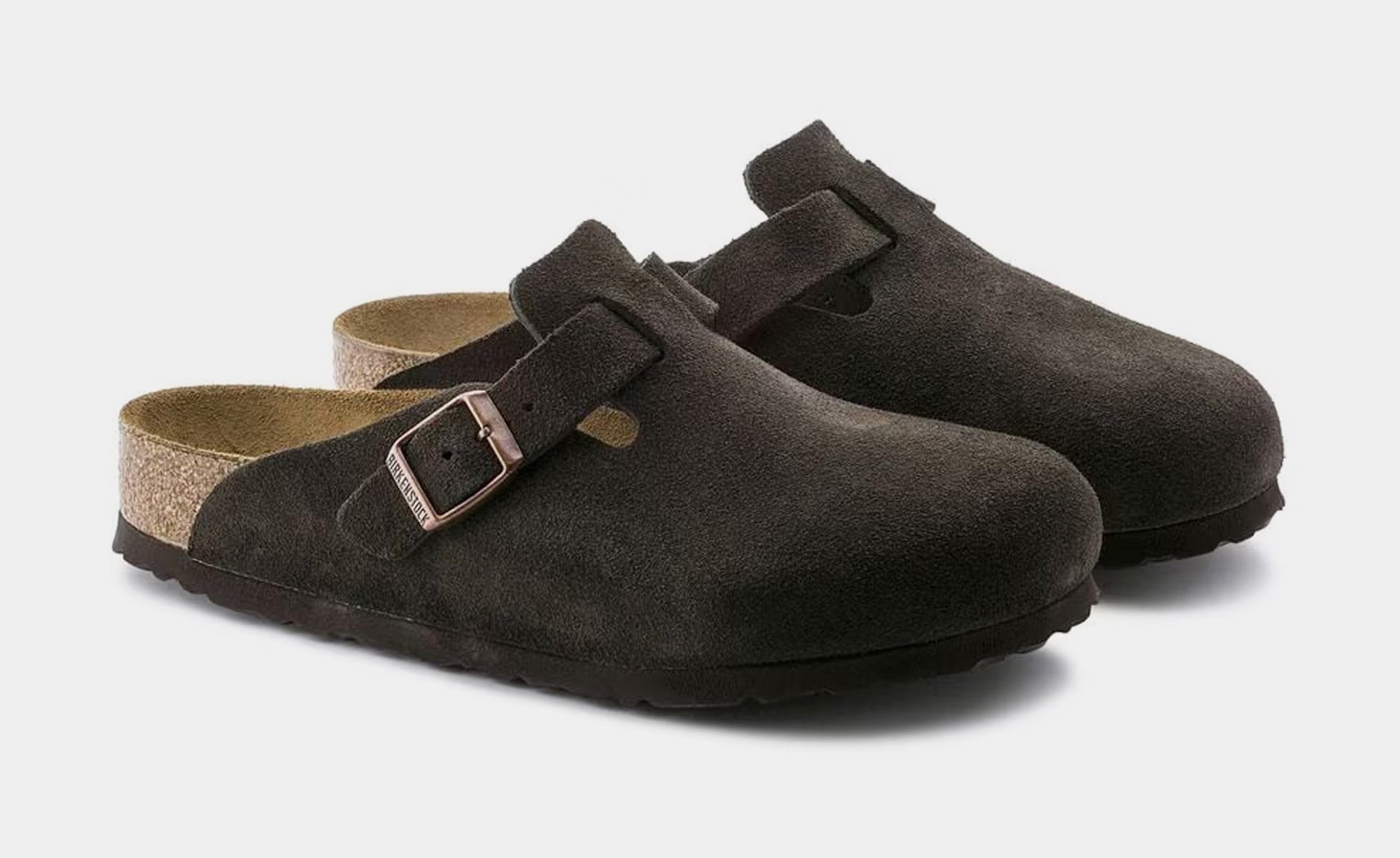 Boston Suede Leather Clog Mens Sandals Birkenstock – Гарантія оригінальності – детальний вид - BIRKENSTOCK