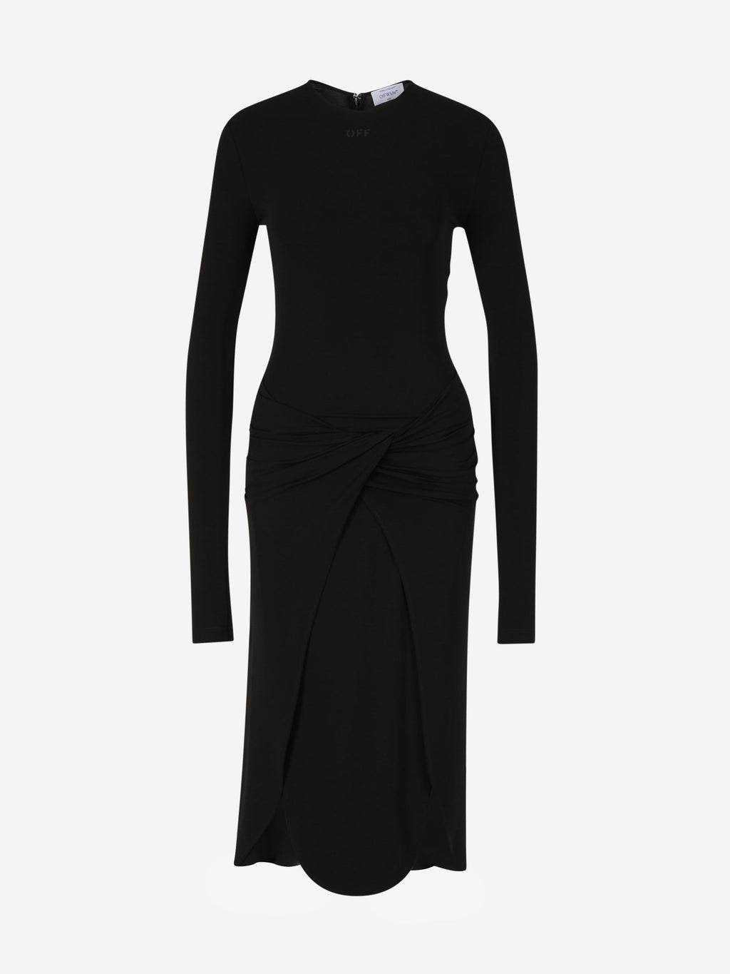 Twist MIDI Dress Off-white – Гарантія оригінальності – боковий вид