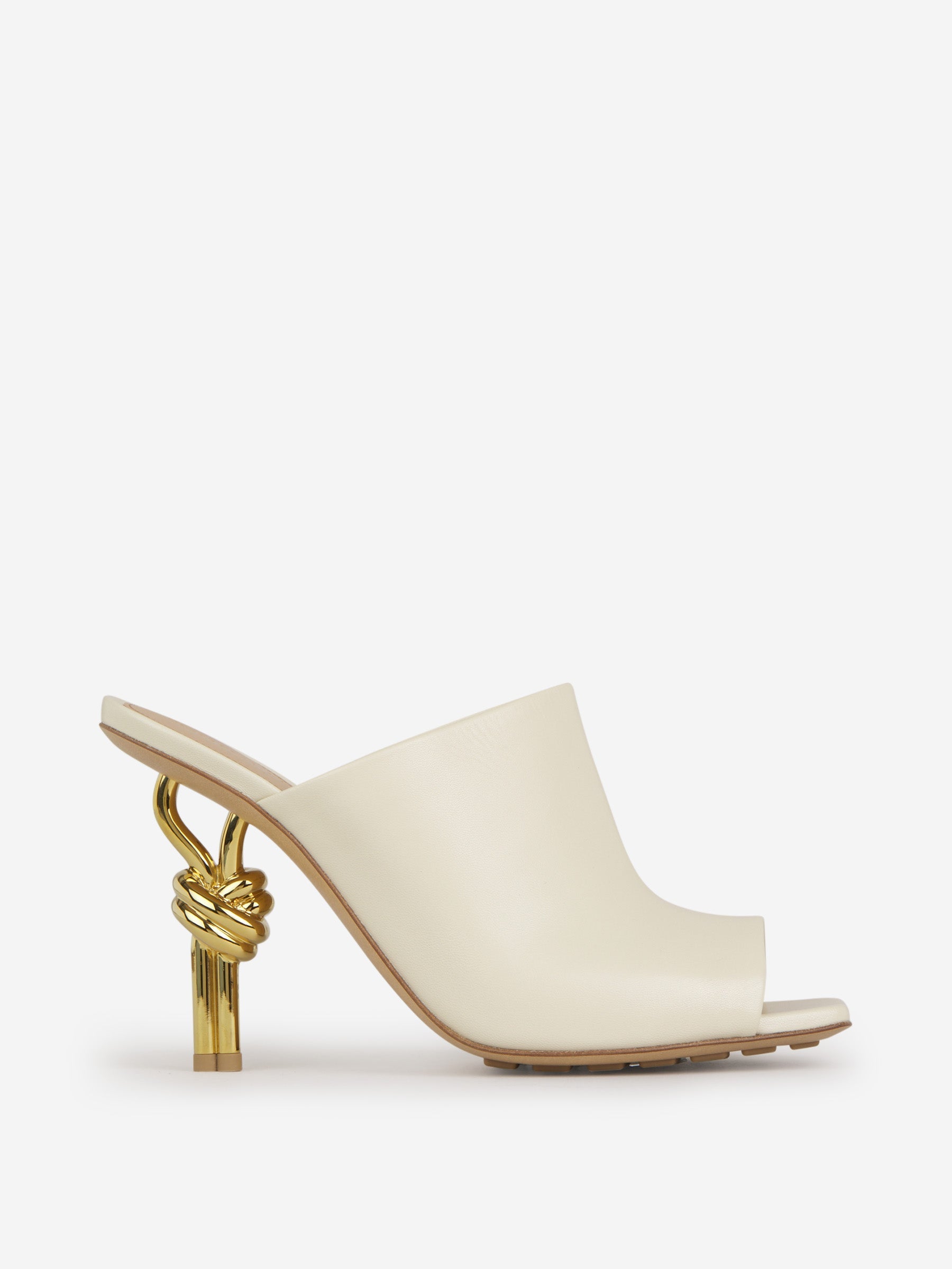 Metallic Heeled Mules Bottega veneta оригінал – Купити в Україні – боковий вид