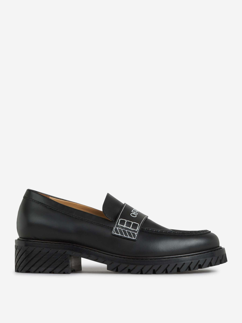 Оригінальна Derby Loafers Shoes Off-white – боковий вид