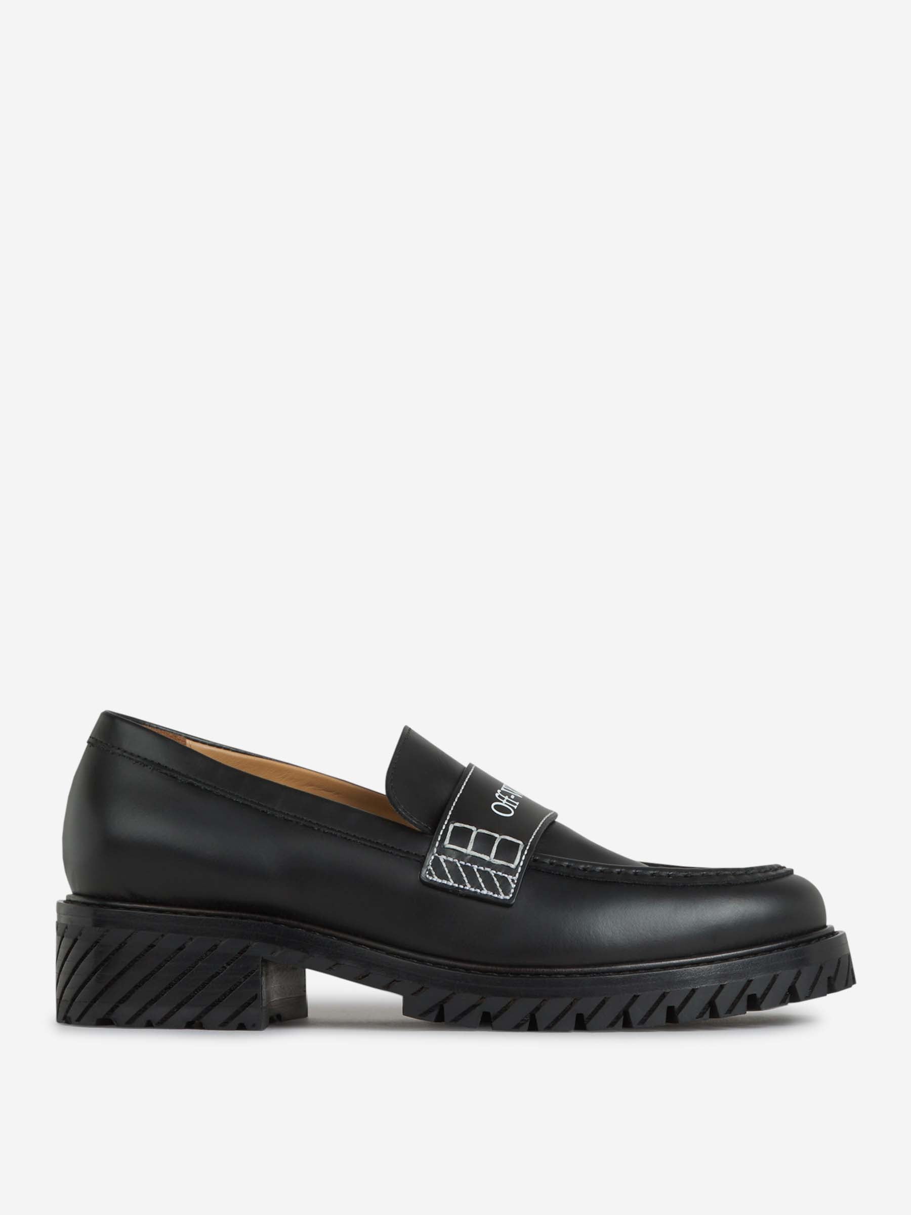 Оригінальна Derby Loafers Shoes Off-white – боковий вид