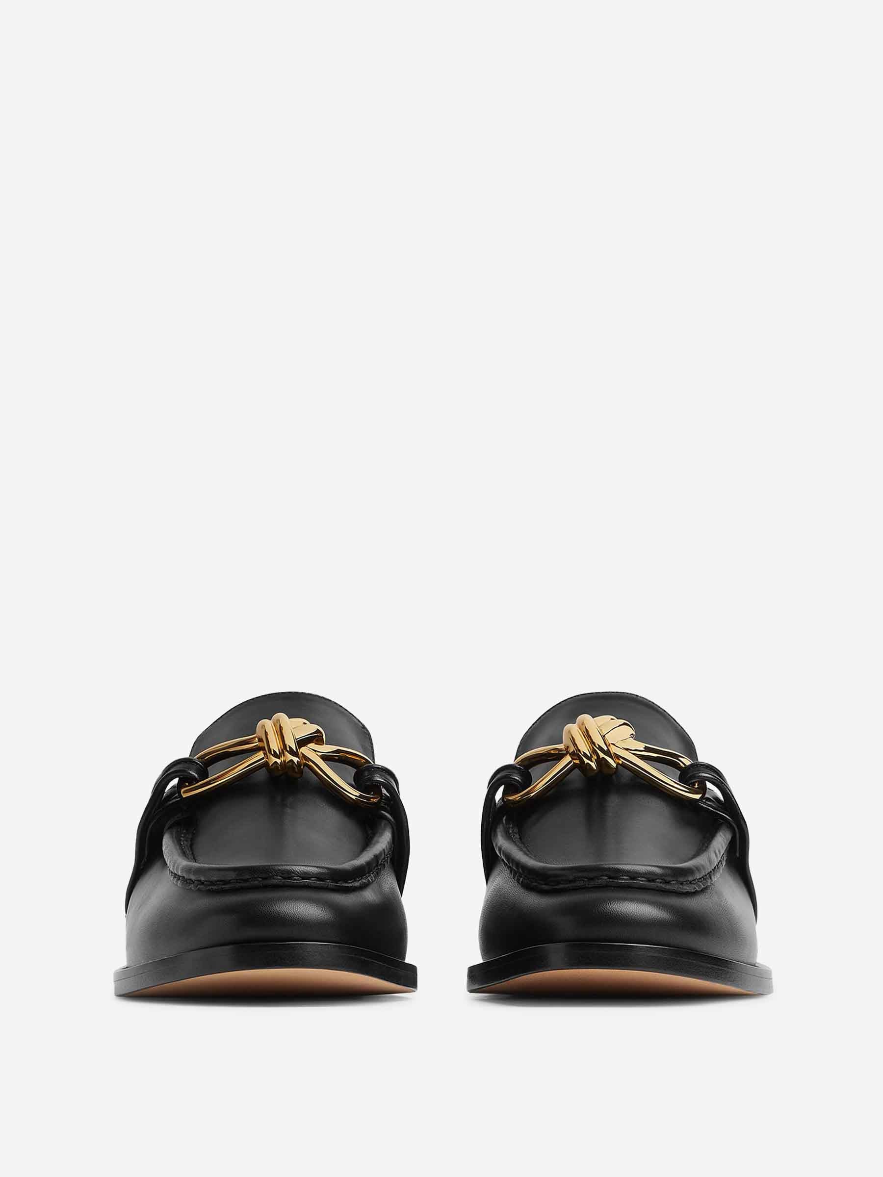 Astaire Leather Moccasins Bottega veneta – Гарантія оригінальності – вид ззаду