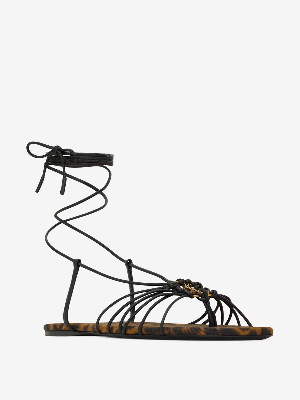 Babylone Leather Sandals Saint laurent – Гарантія оригінальності – вид ззаду