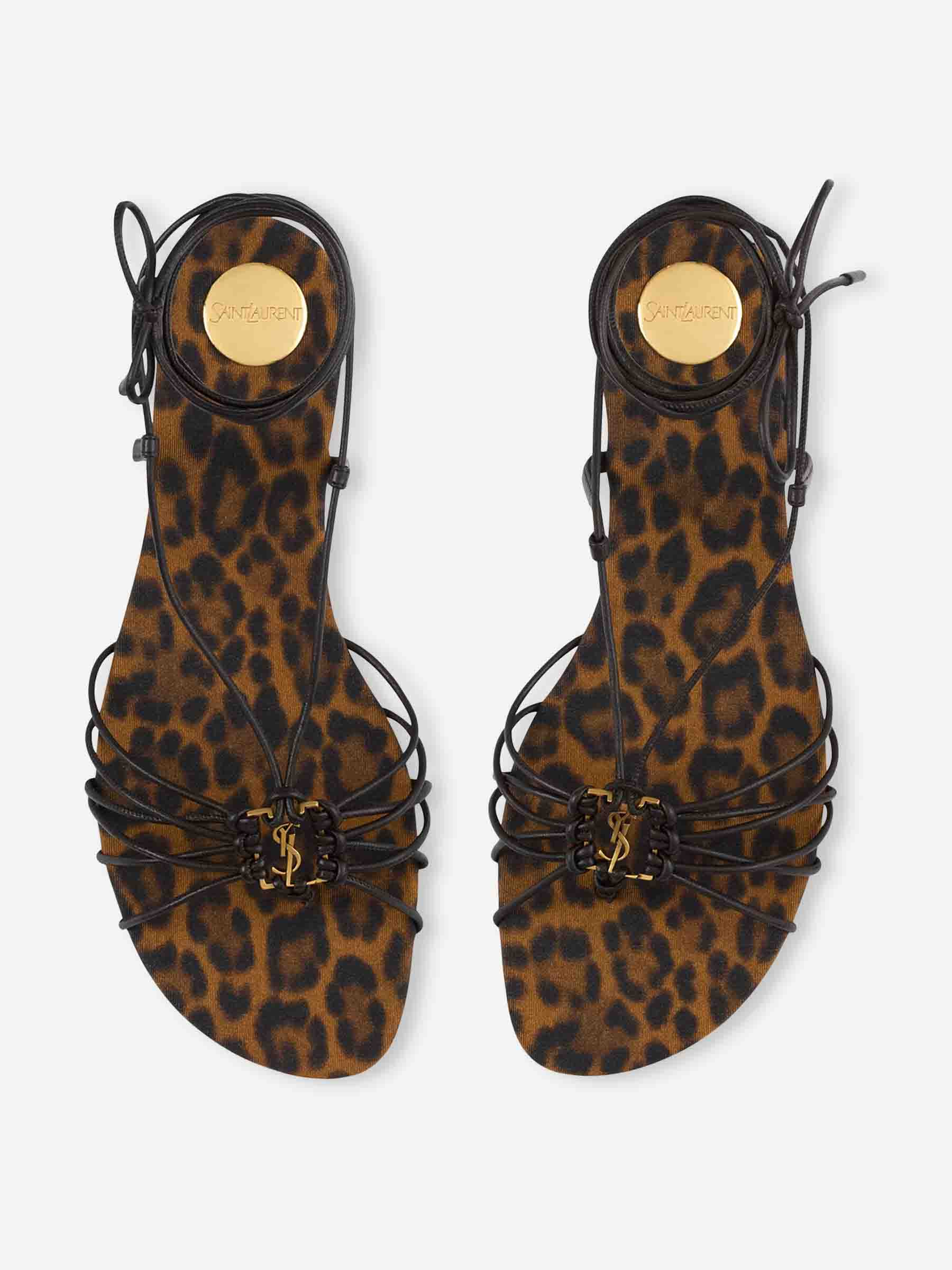 Babylone Leather Sandals Saint laurent – Гарантія оригінальності – детальний вид