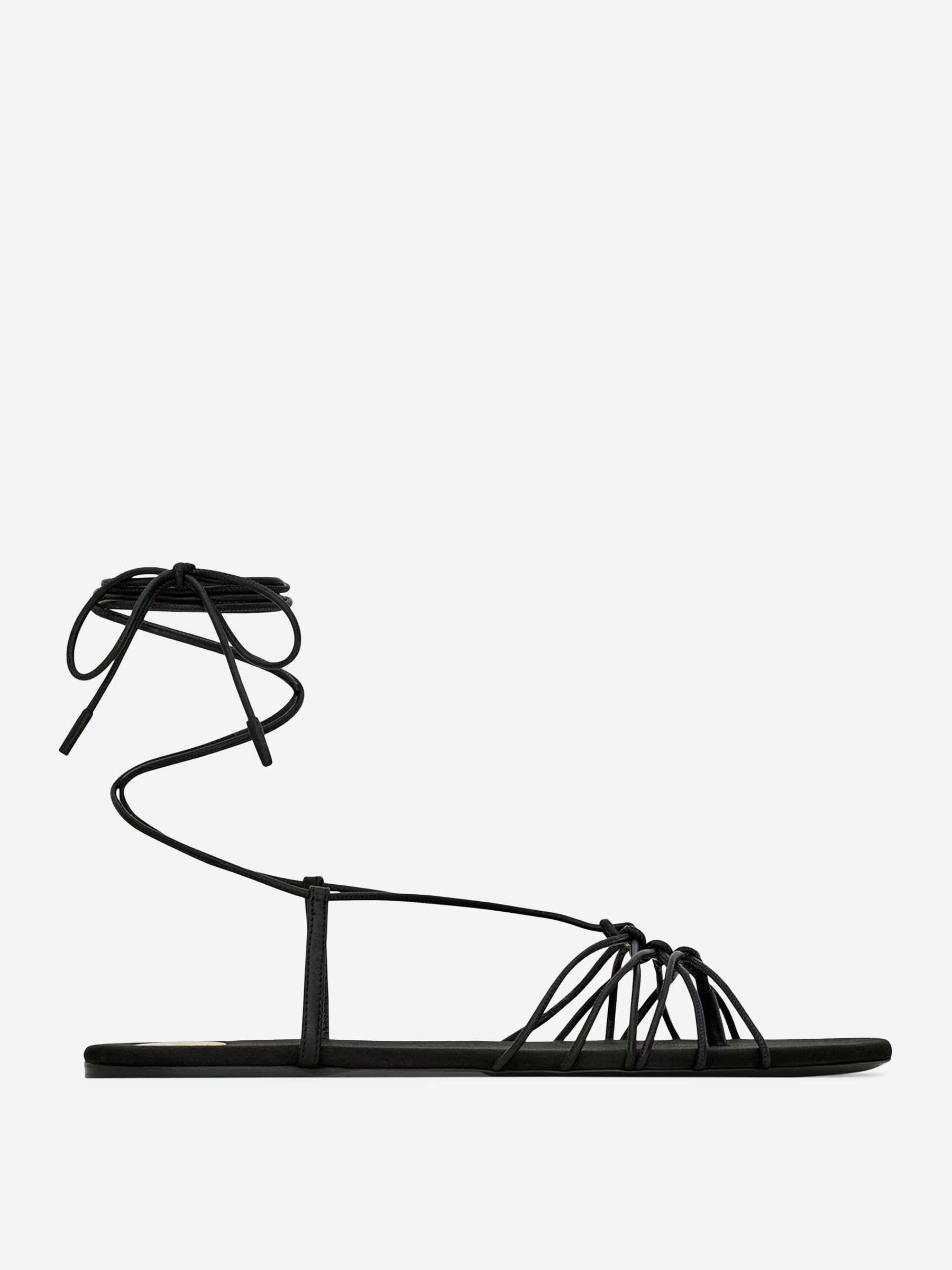 Babylone Leather Sandals Saint laurent – Гарантія оригінальності – боковий вид