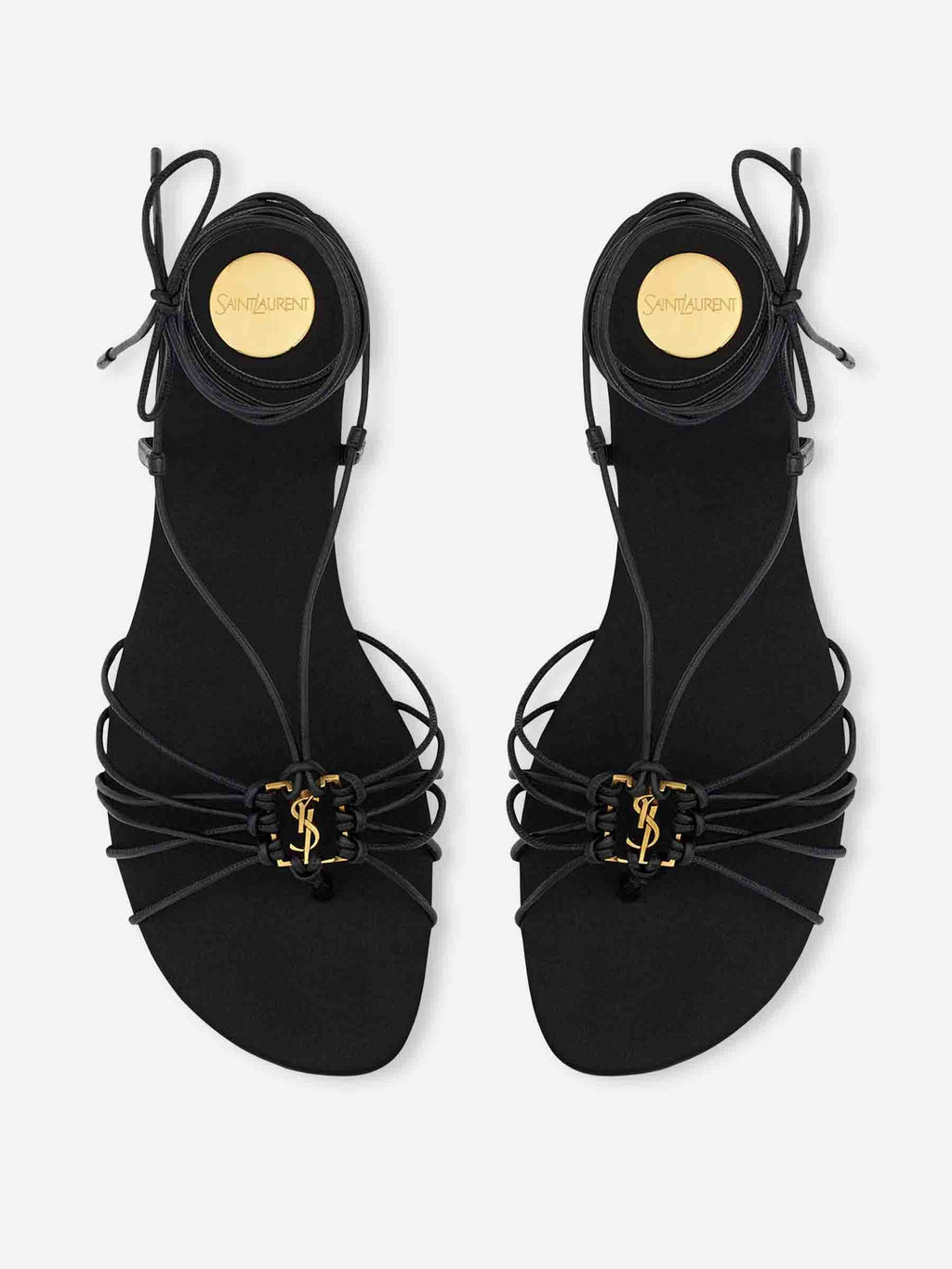 Babylone Leather Sandals Saint laurent – Гарантія оригінальності – вид ззаду
