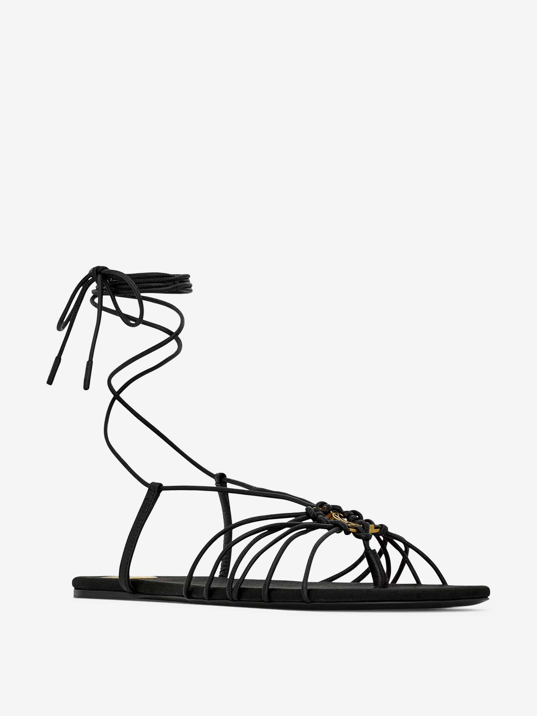 Babylone Leather Sandals Saint laurent – Гарантія оригінальності – детальний вид