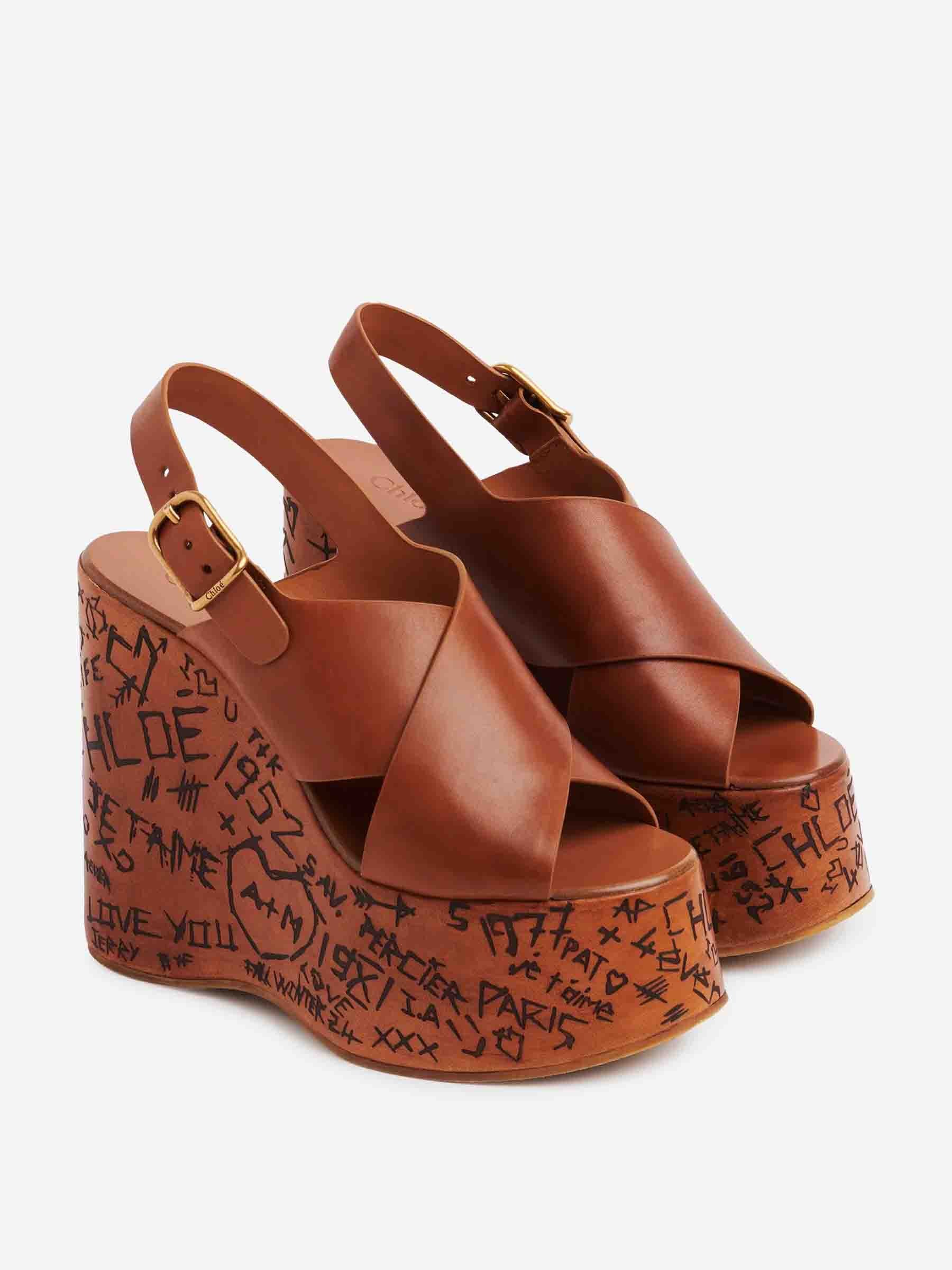 Оригінальна Maxime Wedge Sandals Chloe – вид ззаду