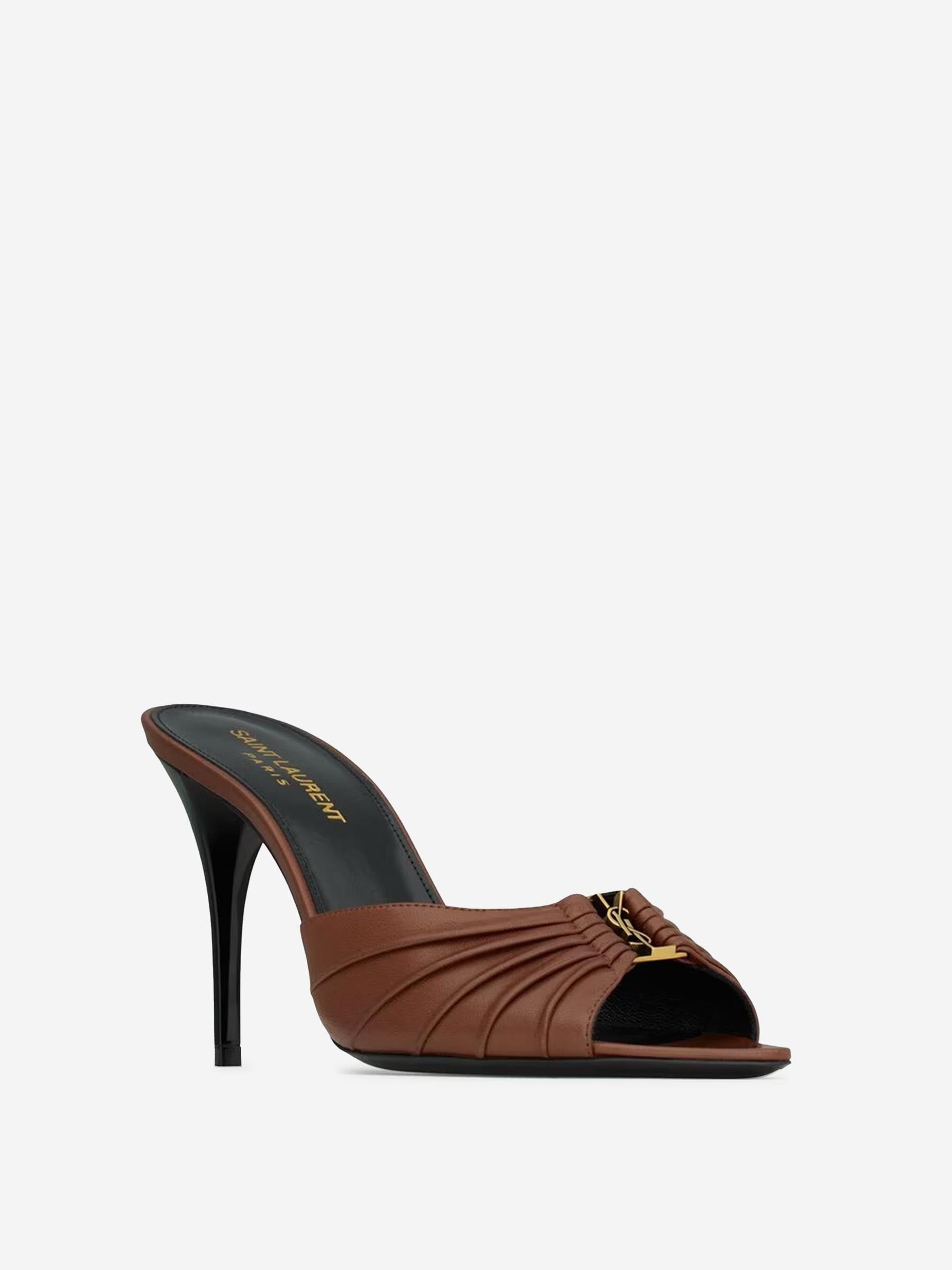 Babylone Lambskin Mules Saint laurent оригінал – Купити в Україні – вид ззаду