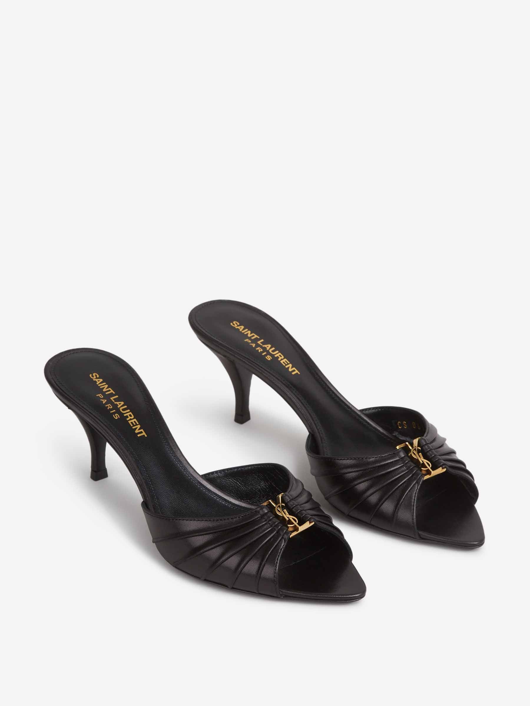 Babylone Mules Sandals Saint laurent – Гарантія оригінальності – вид ззаду