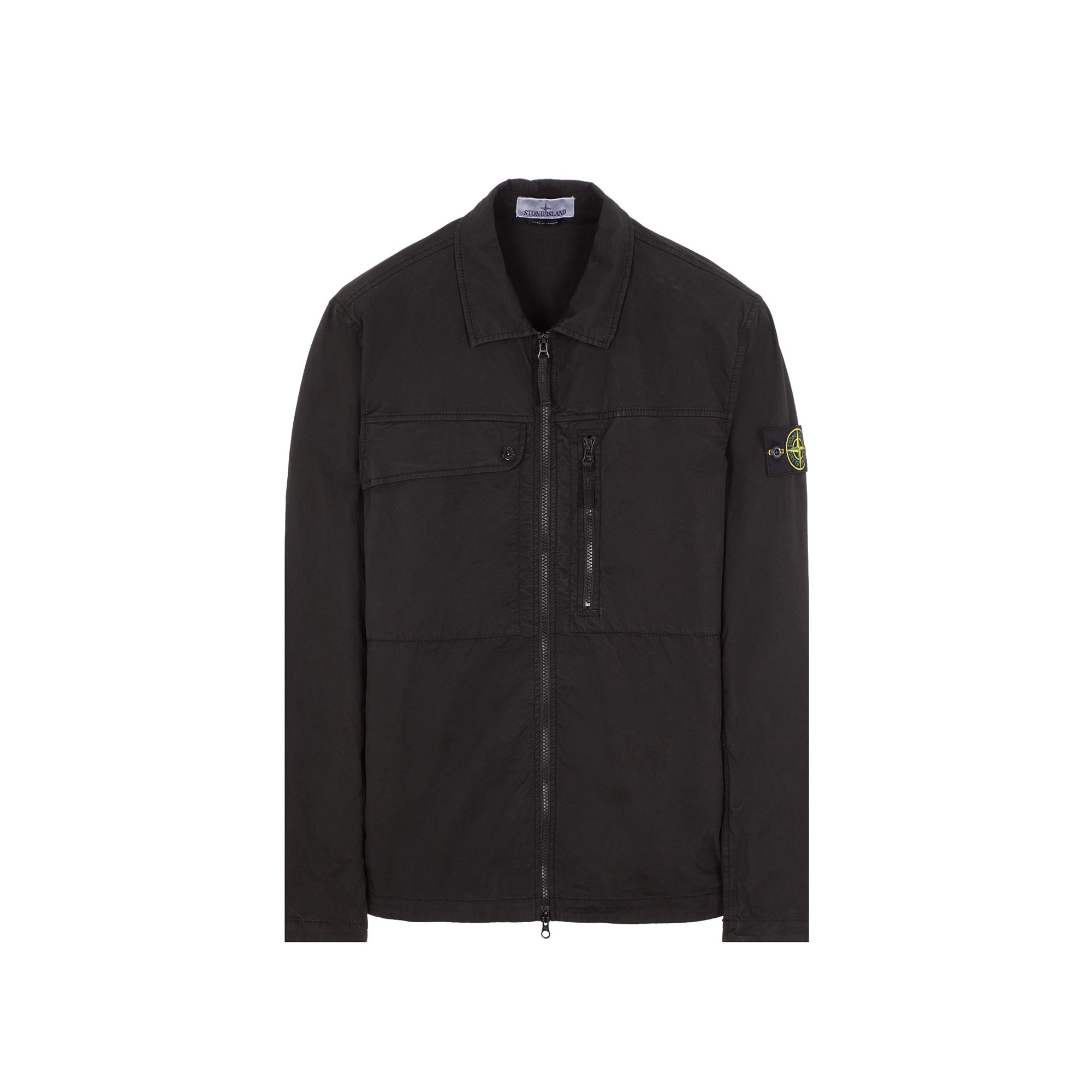 Mens Supima Cotton Twill Stretch Tc Overshirt Stone island – Гарантія оригінальності – боковий вид