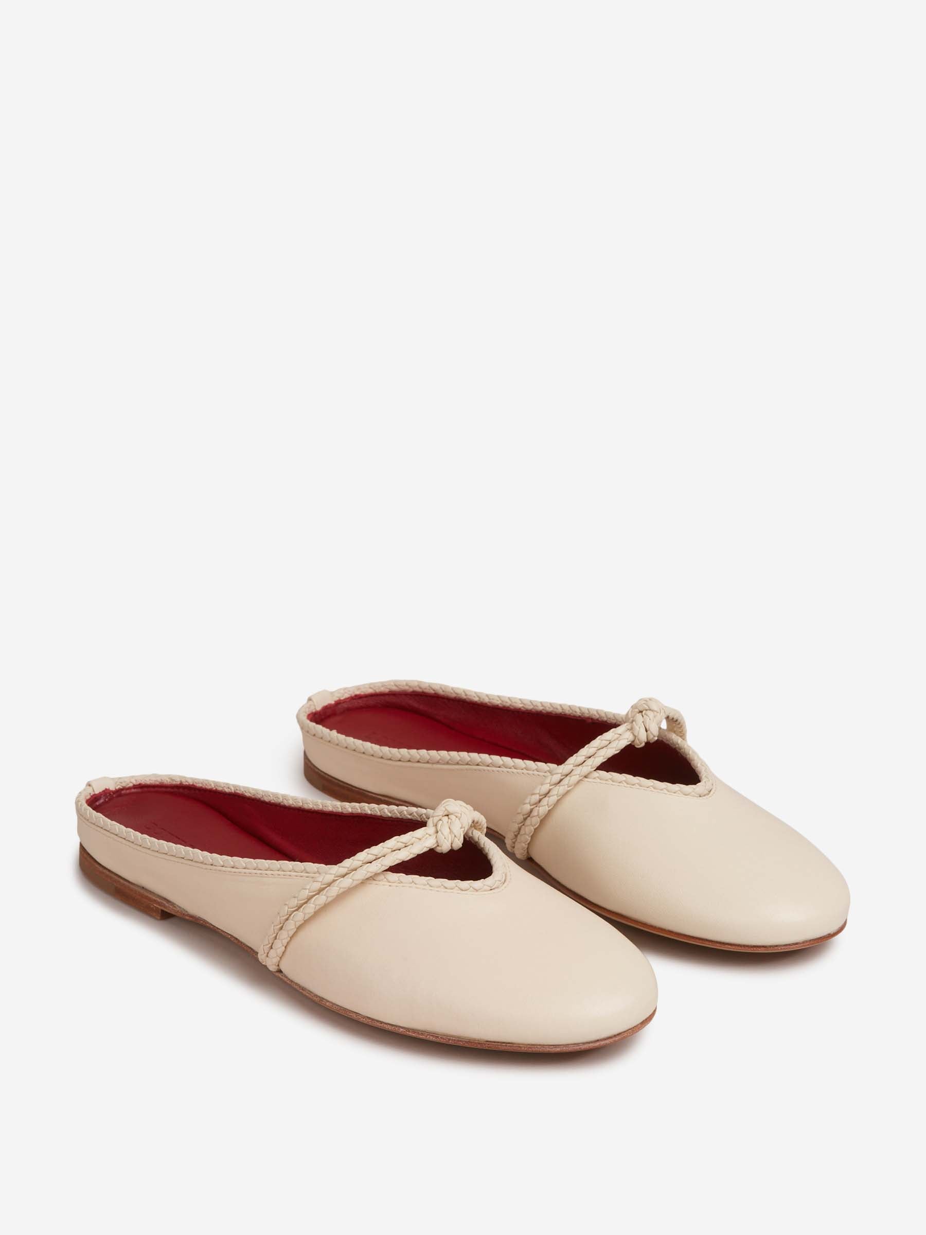 Оригінальна Pink Mules Ballerinas Bottega veneta – вид ззаду