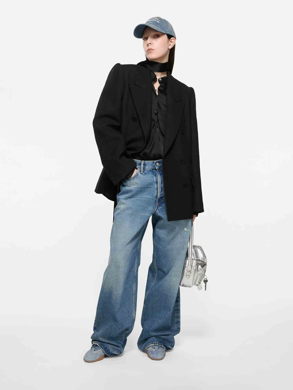 Оригінальна Denim Sneakers With Laces Acne studios – вид ззаду