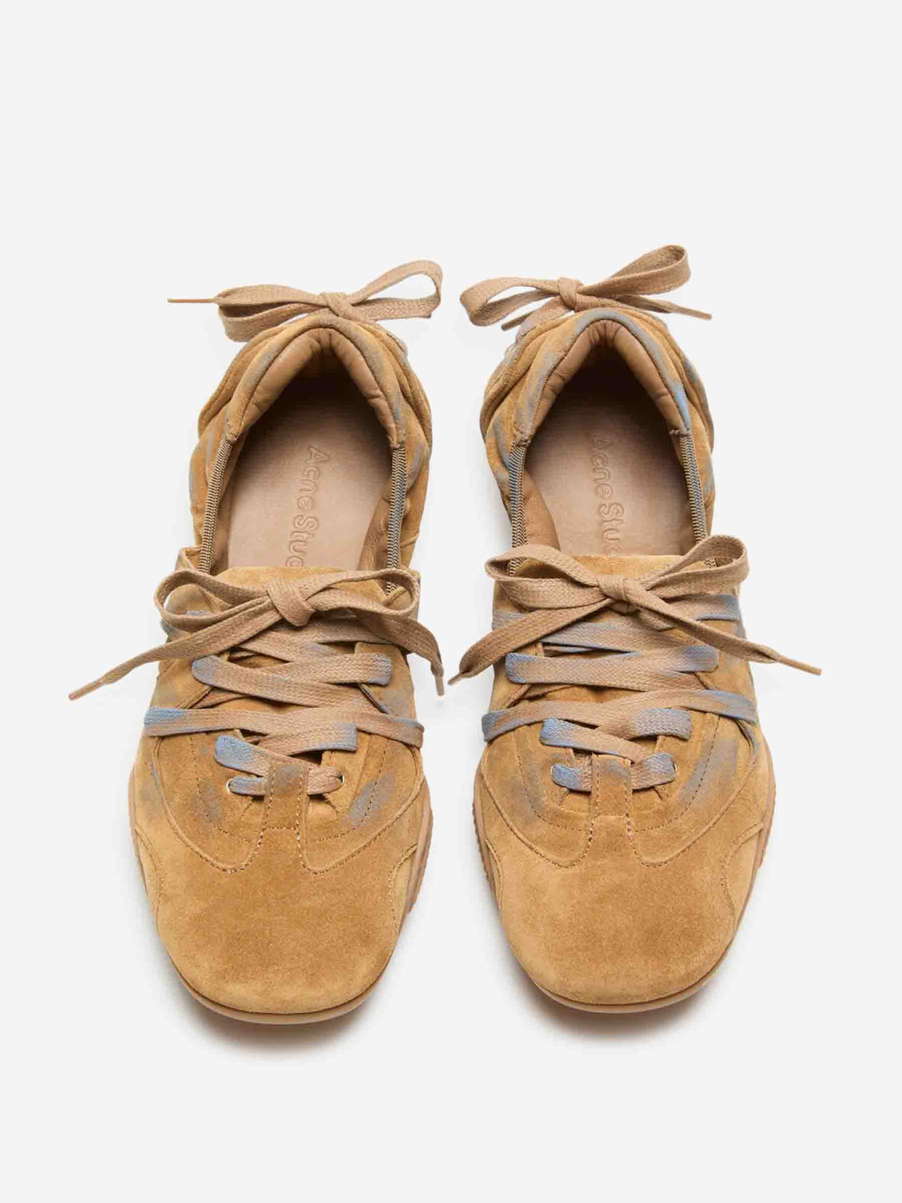 Оригінальна Lace-Up Suede Sneakers Acne studios – вид ззаду