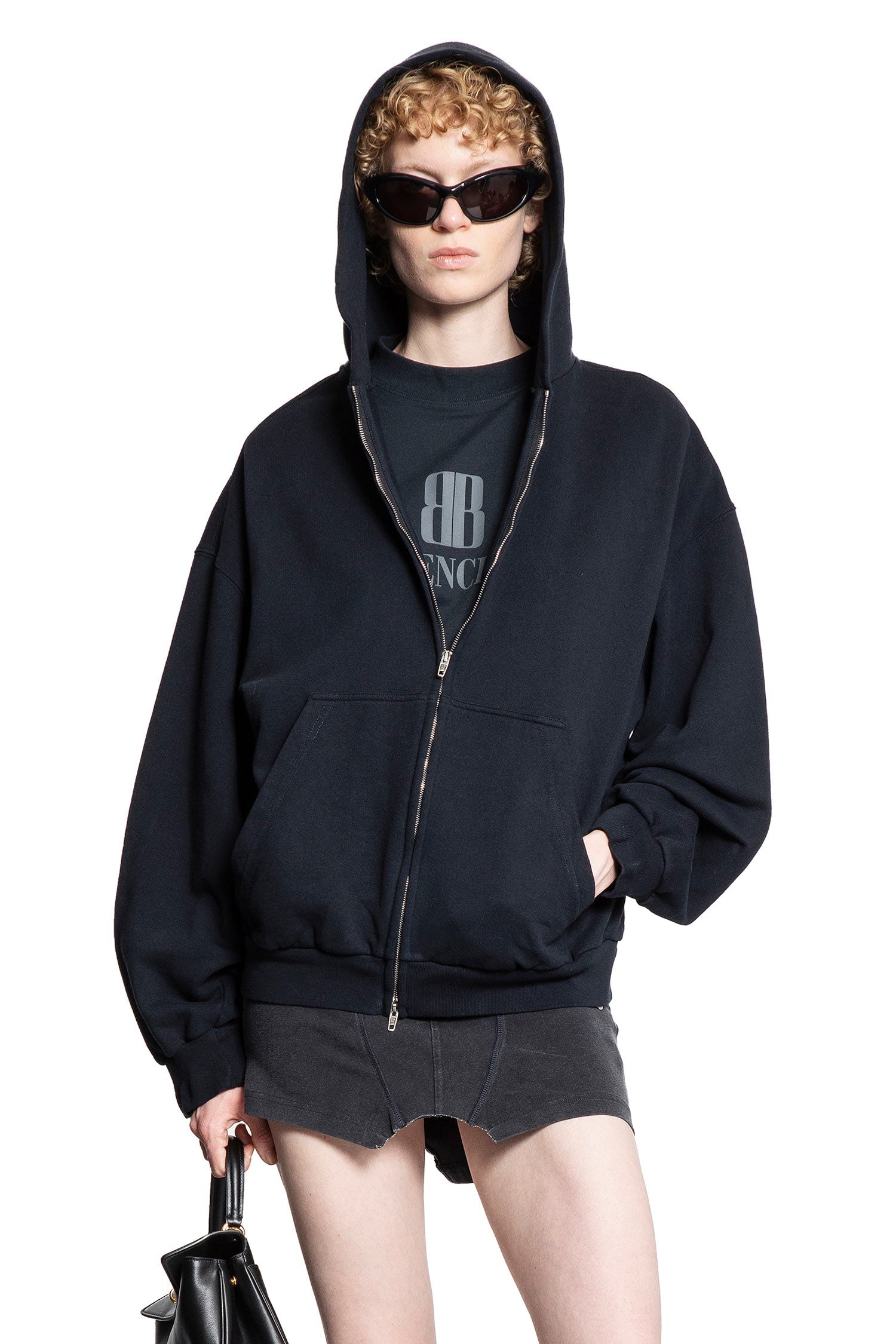Flipped Uni Zip-Up Hoodie Regular Fit Balenciaga – Гарантія оригінальності – боковий вид