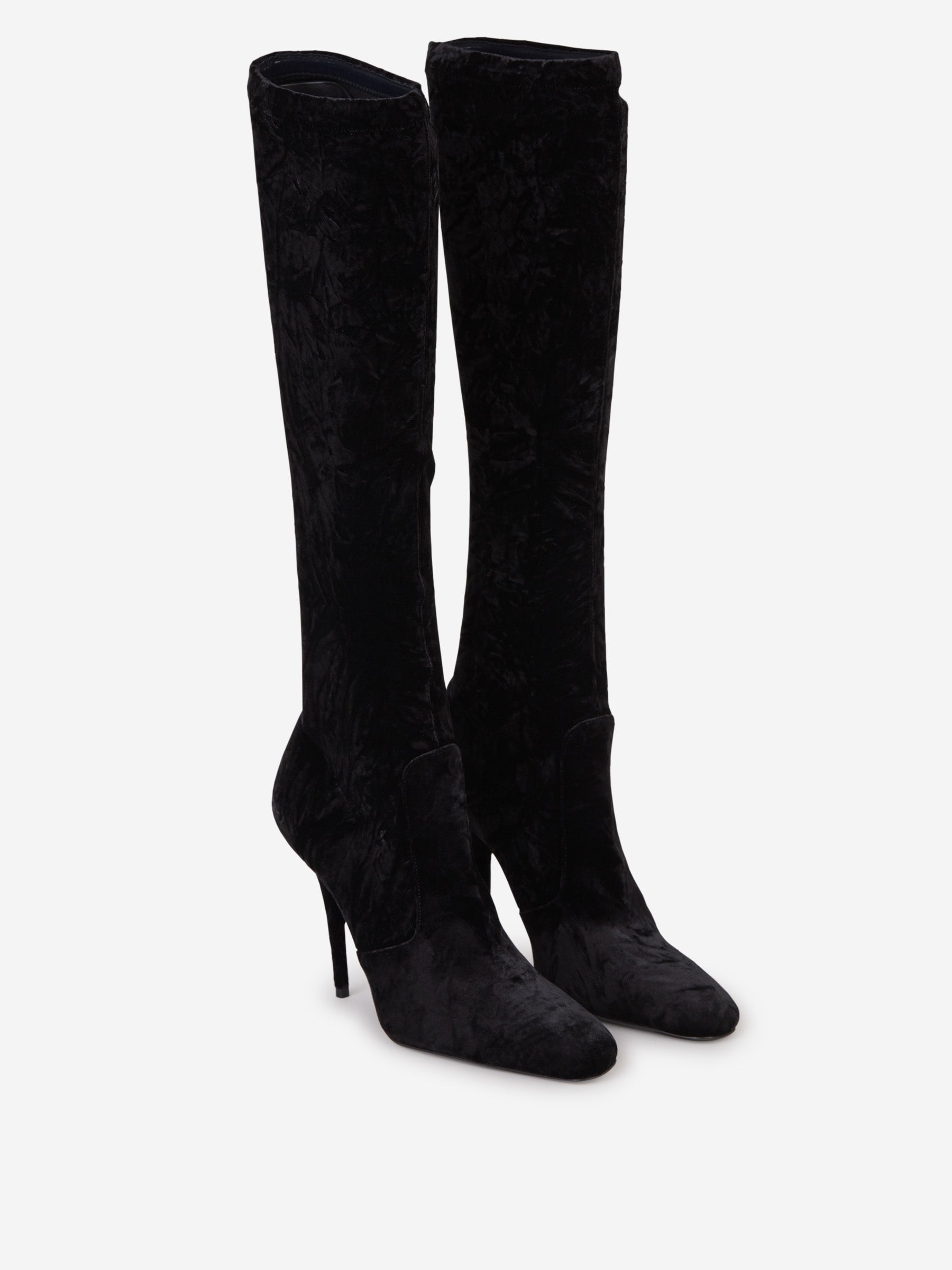 Talia Velvet Boots Saint laurent оригінал – Купити в Україні – вид ззаду