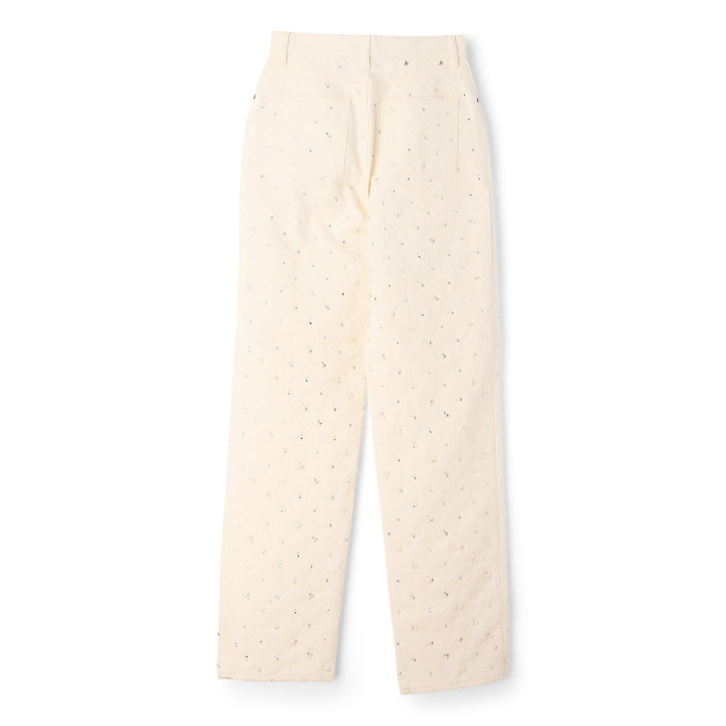 Оригінальна Crystal Beaded Denim Pant Golden goose – вид ззаду