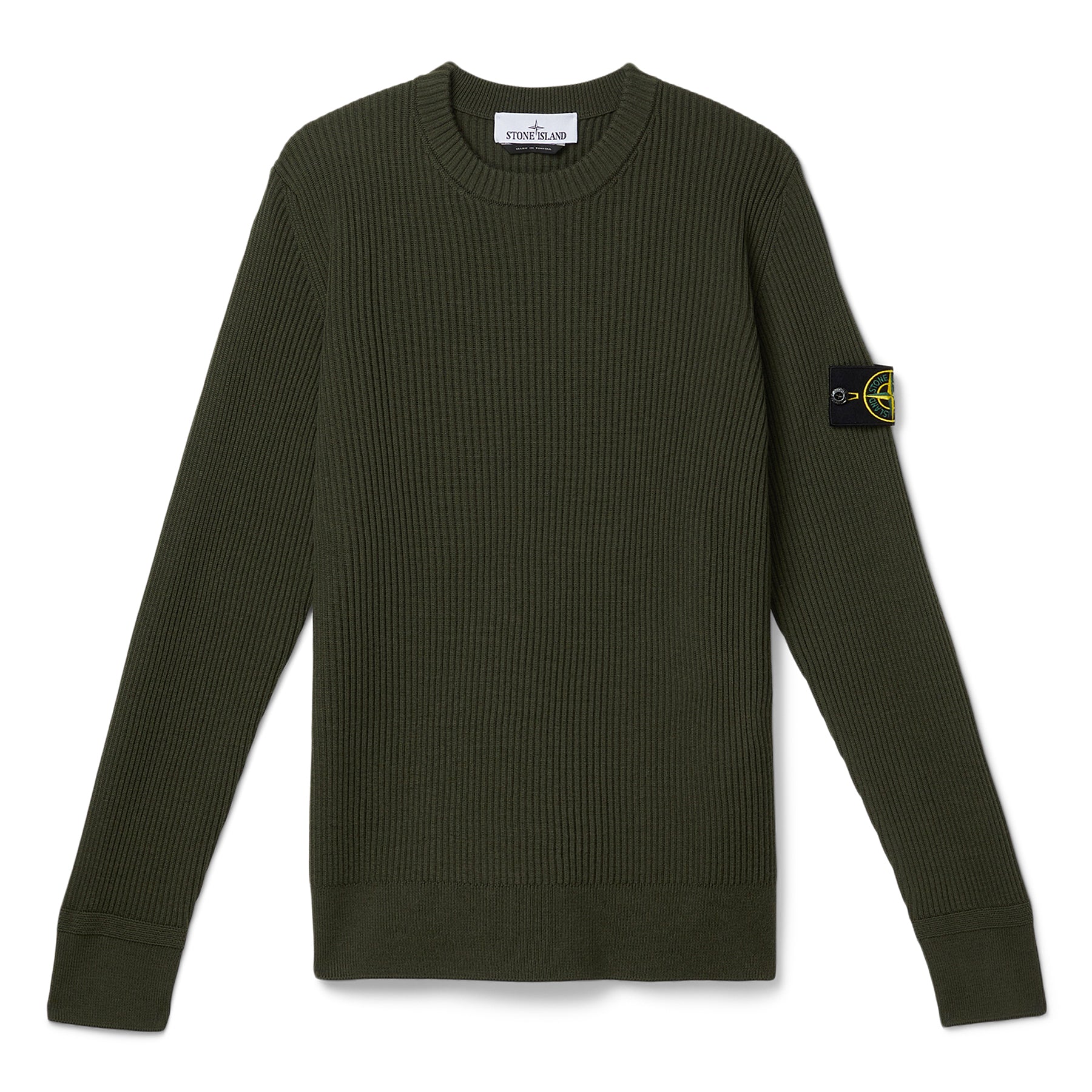 Ribbed Crewneck Sweater Stone island – Гарантія оригінальності – боковий вид