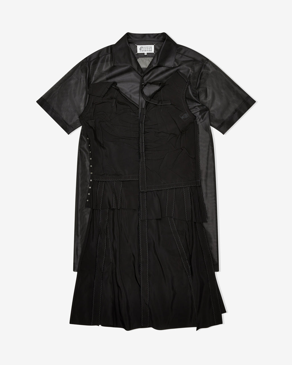 Womens Décortiqué Shirt Dress Maison margiela – Гарантія оригінальності – боковий вид