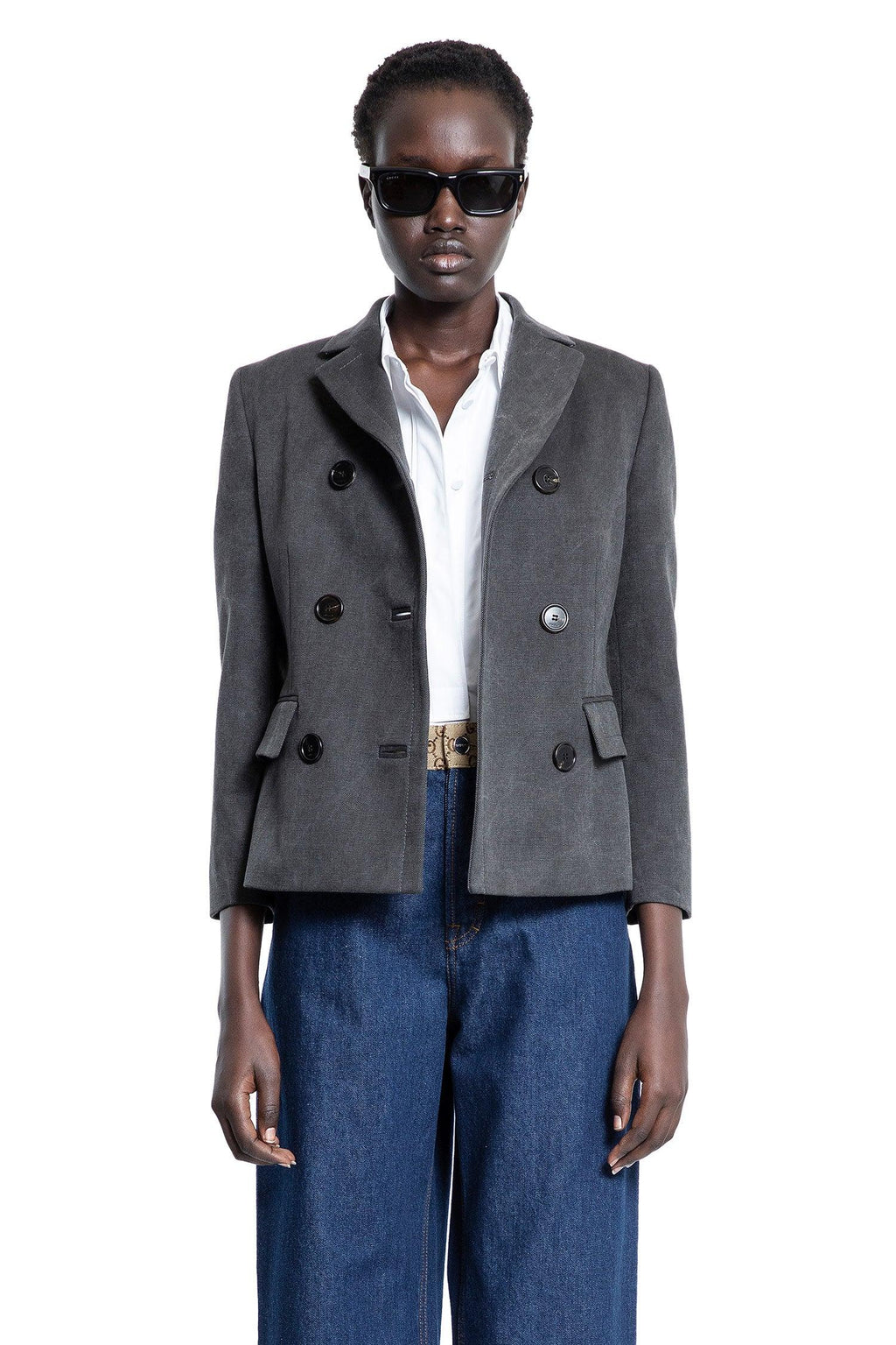 Оригінальна Washed Cotton Canvas Blazer Gucci – боковий вид
