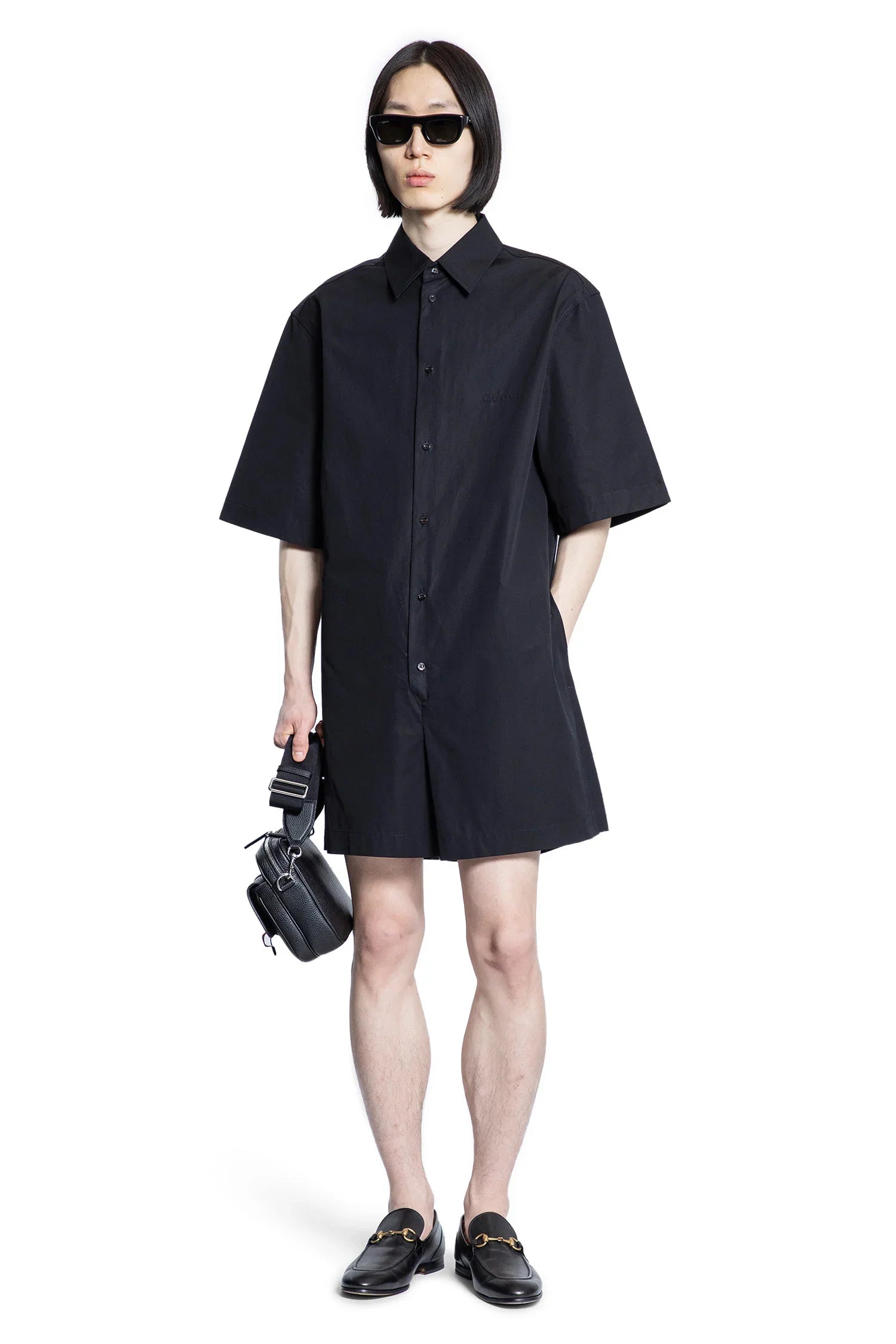 Cotton Poplin Shirt Jumpsuit Gucci оригінал – Купити в Україні – боковий вид