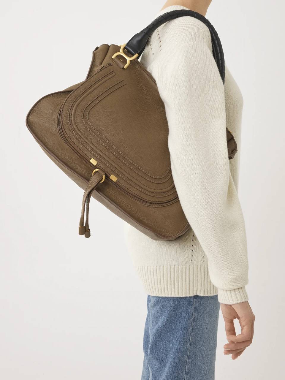 Marcie L Leather Shoulder Bag Chloe оригінал – Купити в Україні – вид ззаду