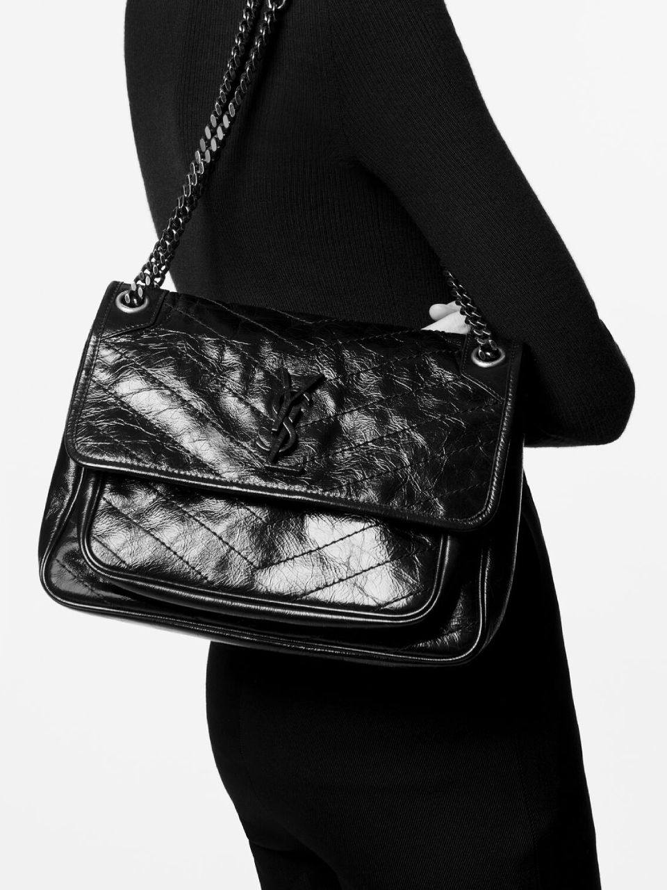 Niki M Shoulder Bag Saint laurent – Гарантія оригінальності – вид ззаду